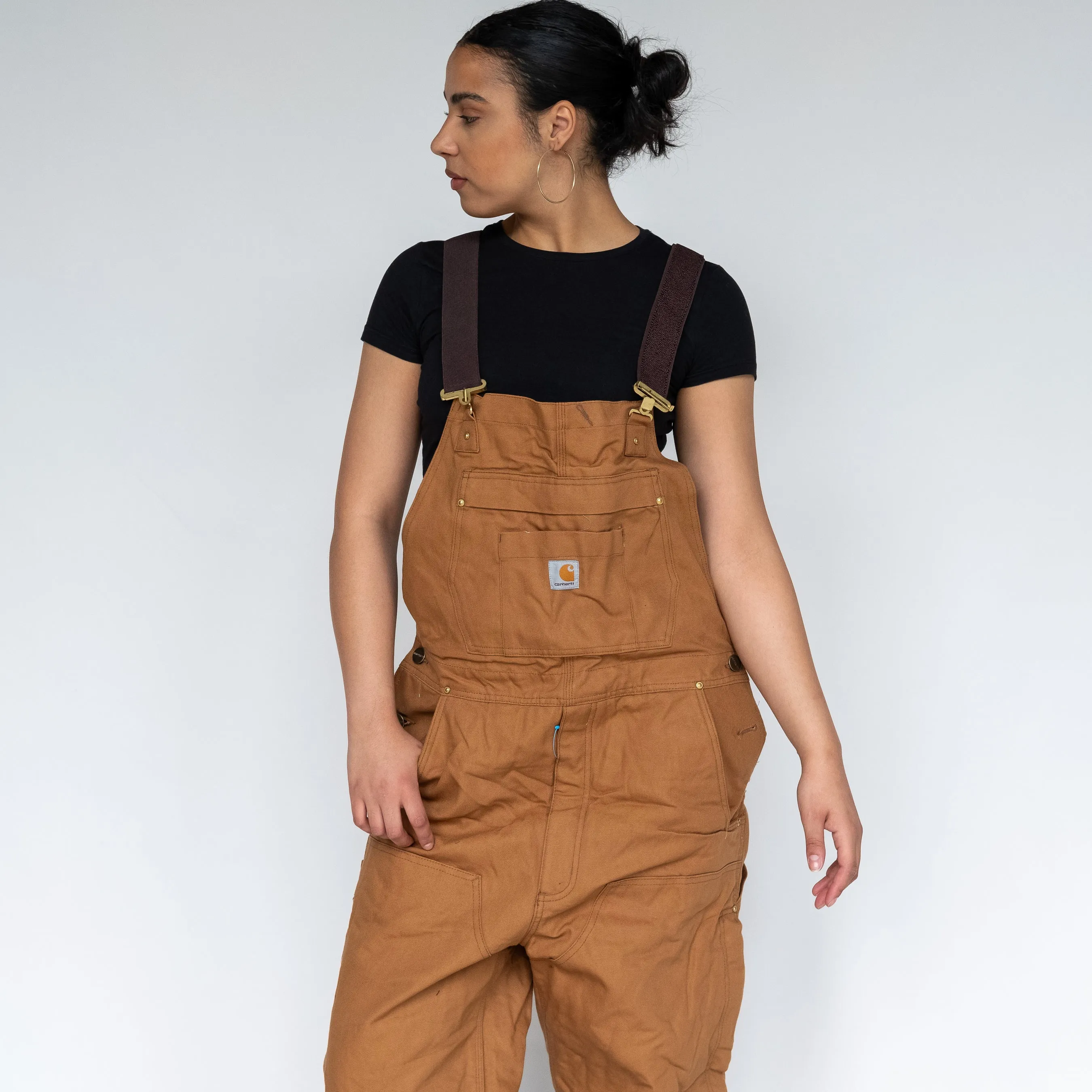 Tan y2ks Carhartt Deadstock Denim Baggy Dungarees (L)