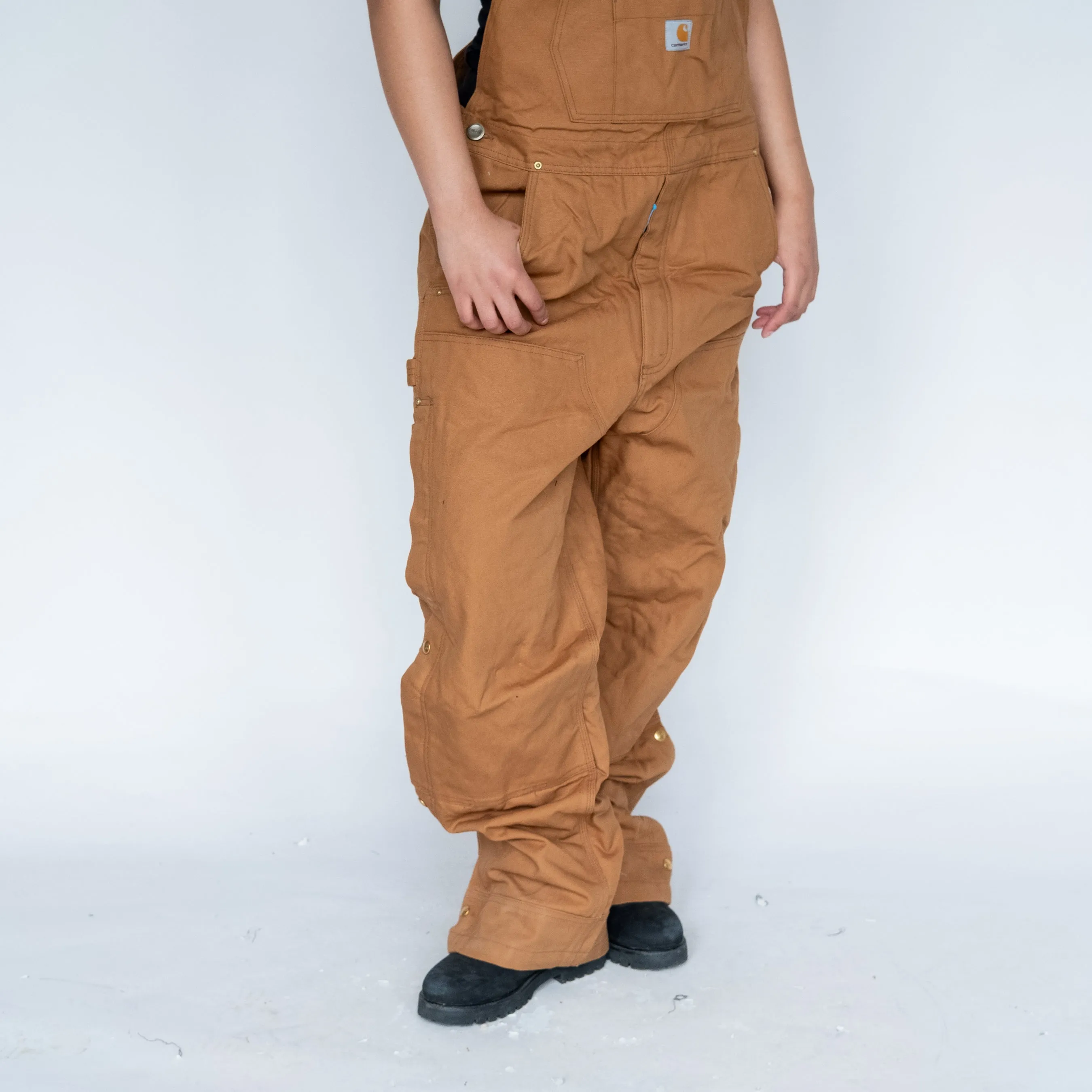 Tan y2ks Carhartt Deadstock Denim Baggy Dungarees (L)