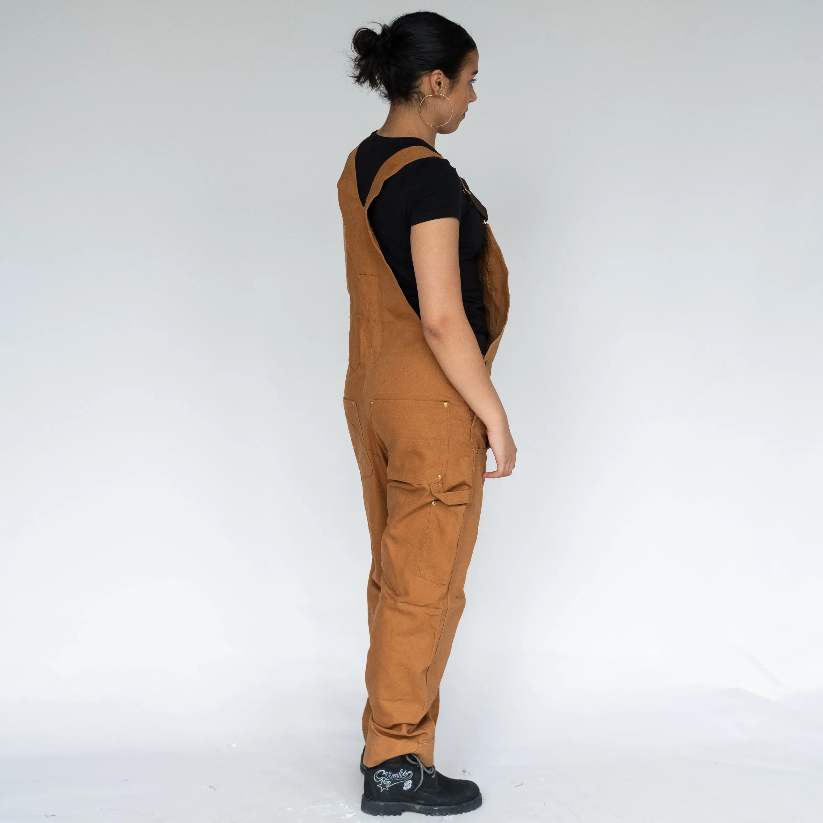 TAN Y2KS CARHARTT DEADSTOCK DENIM BAGGY DUNGAREES (