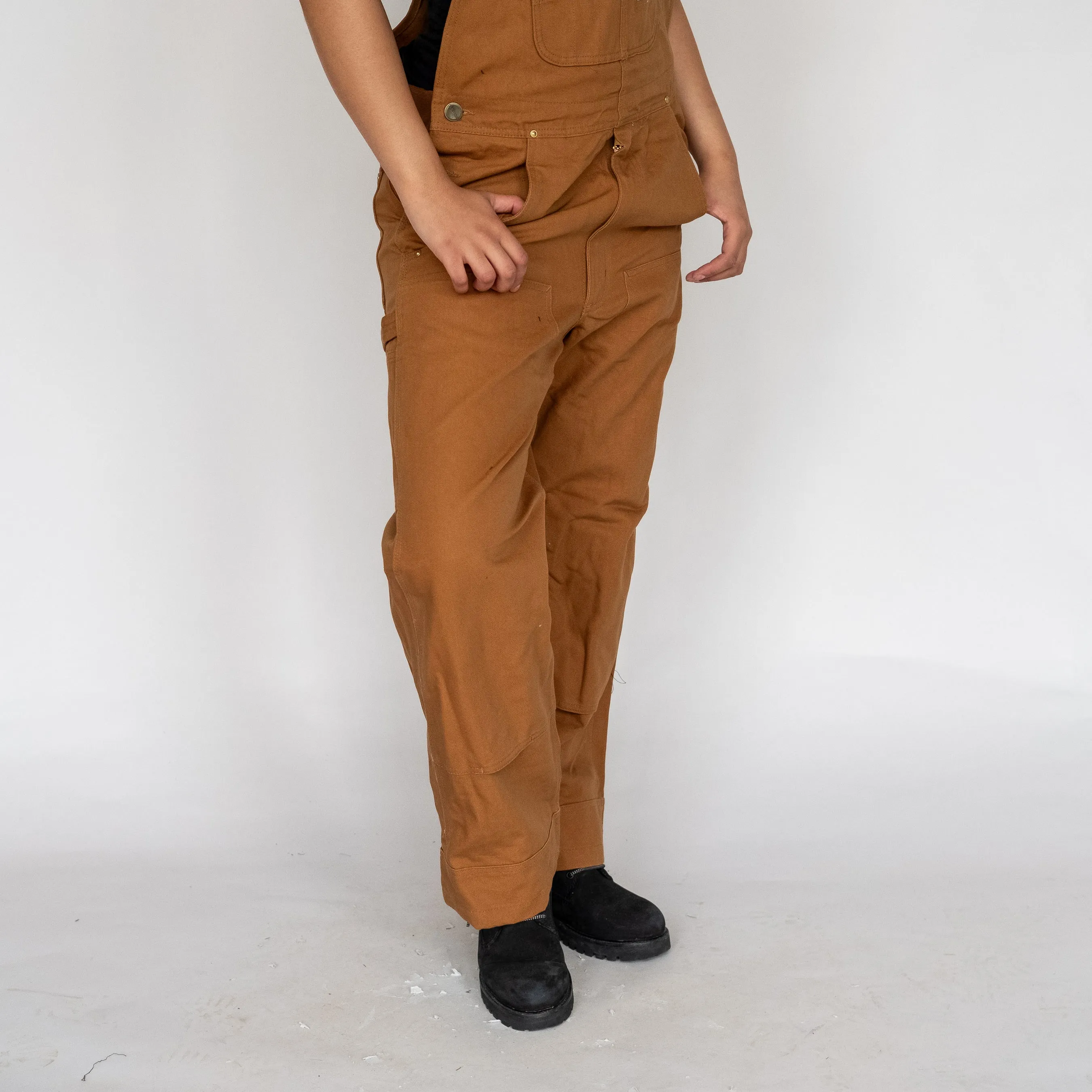 Tan y2ks Carhartt Deadstock Denim Baggy Dungarees (S)