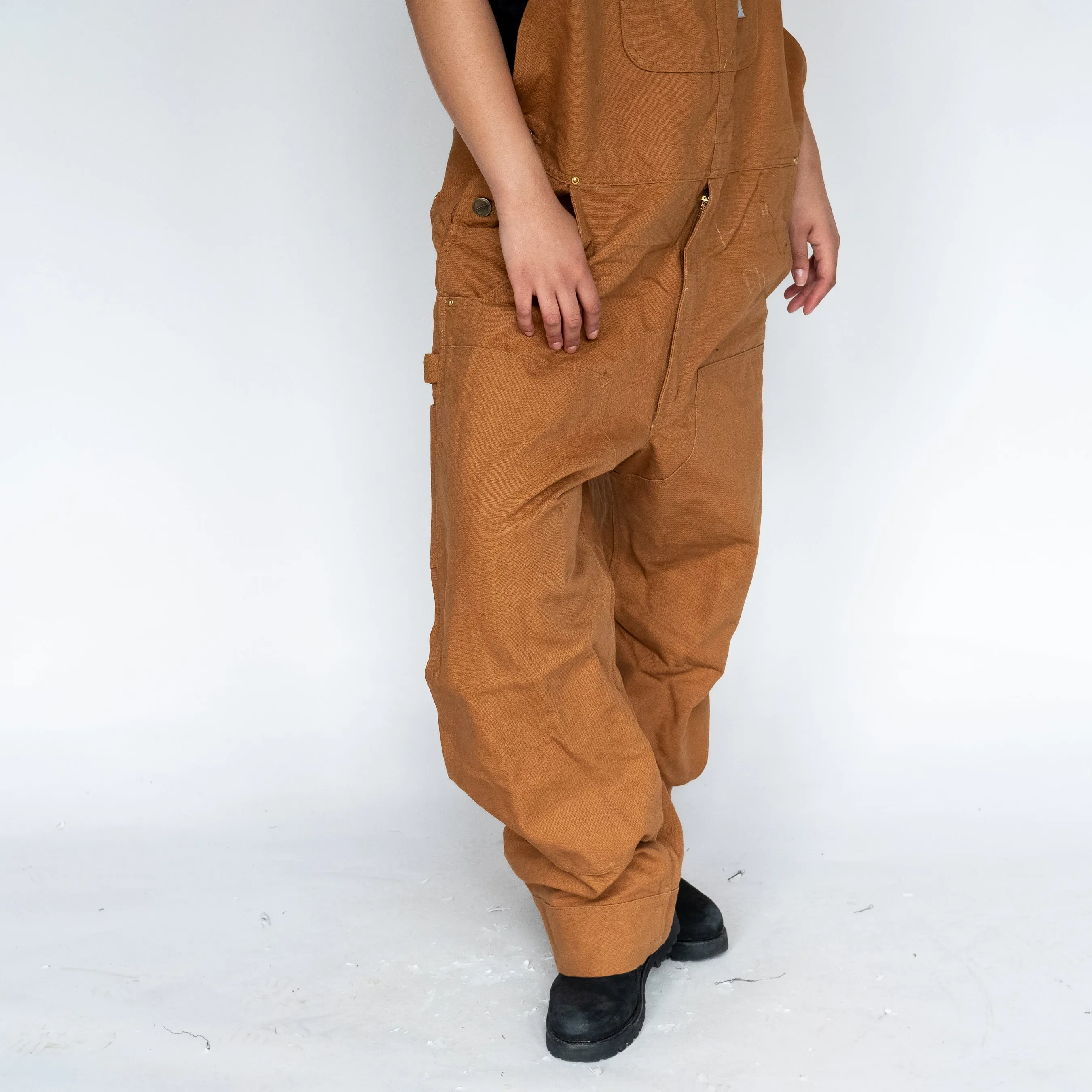 Tan y2ks Carhartt Deadstock Denim Baggy Dungarees (XL)