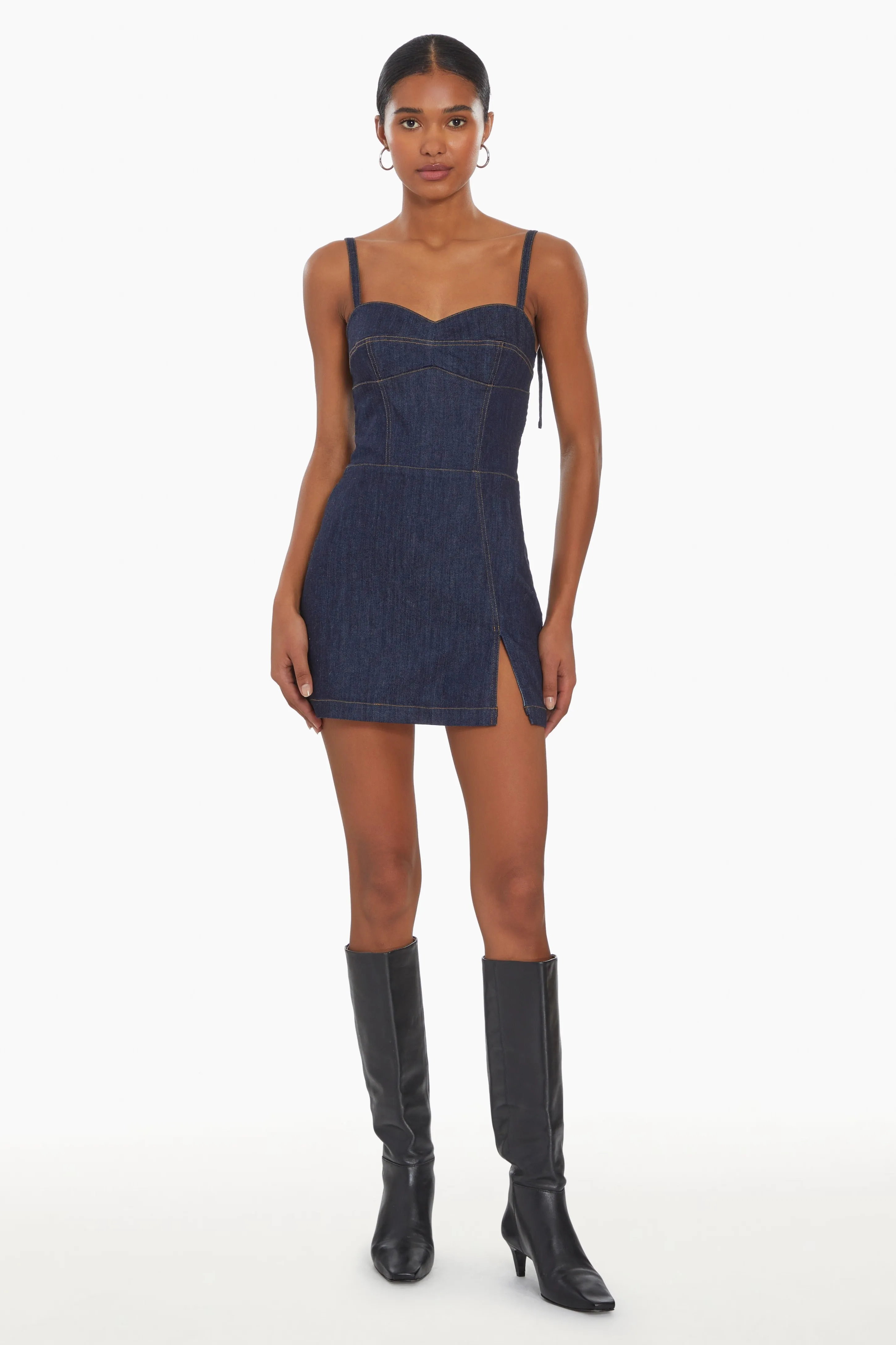 Taylor Denim Skort Romper