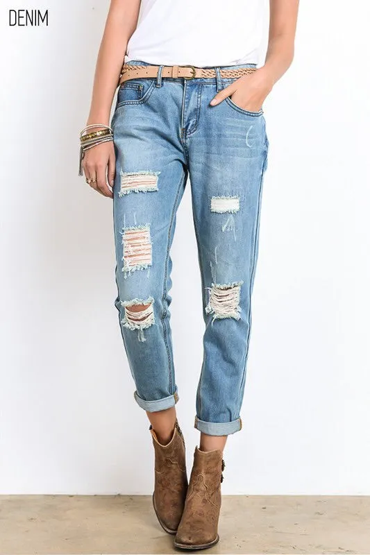 The Distressed Boyfriend Jean