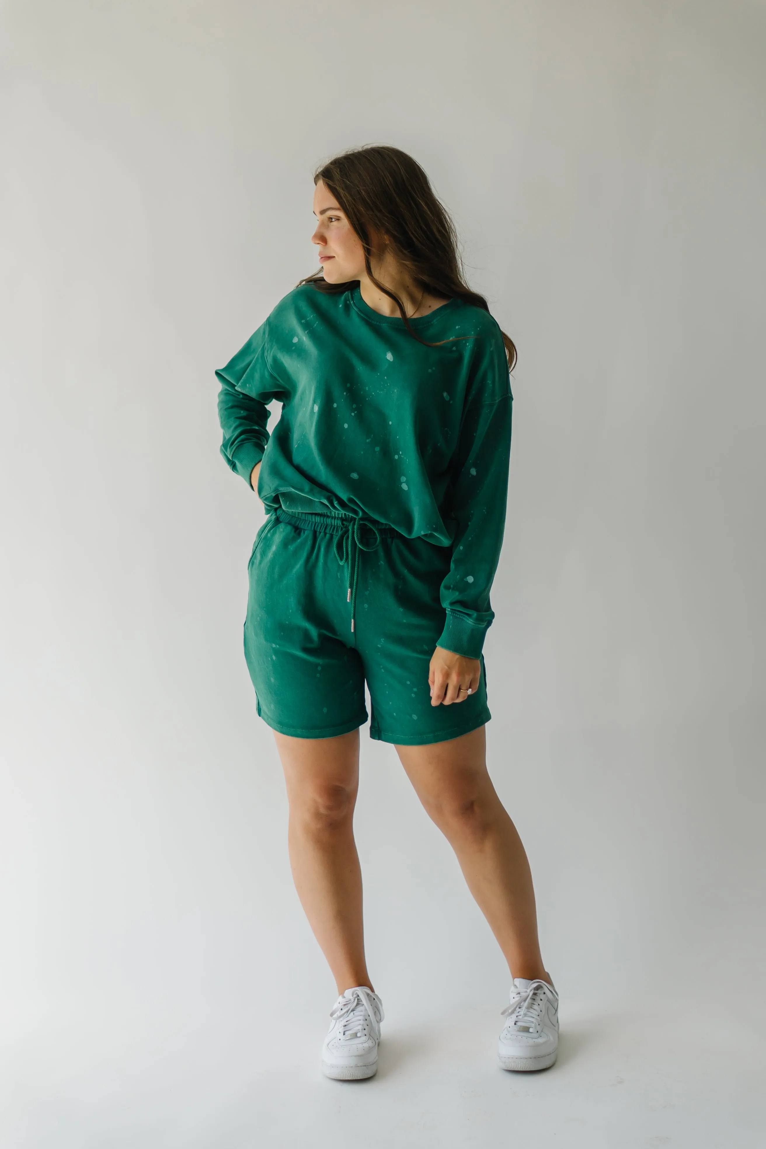 The Roswell Drawstring Shorts in Washed Green