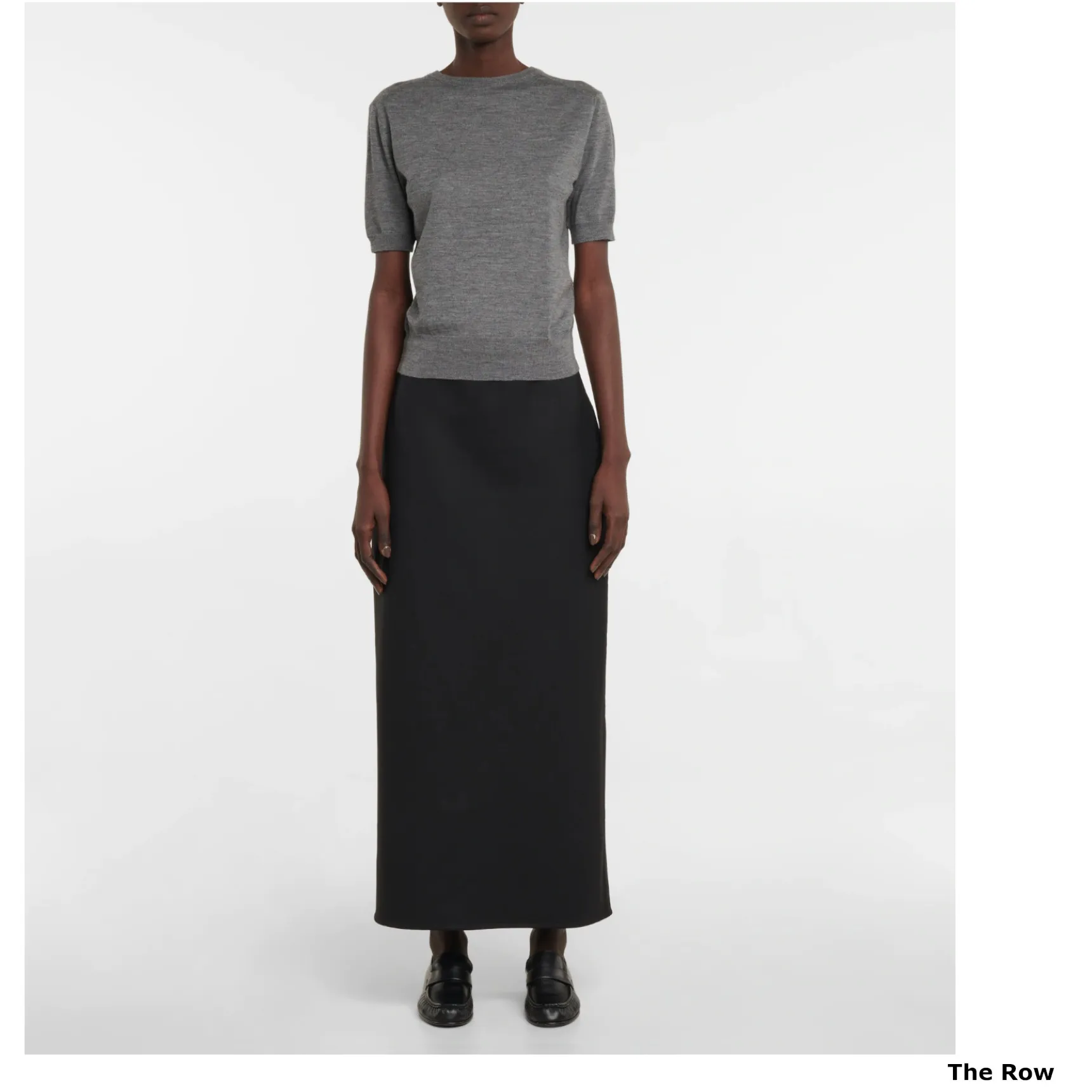 The Row  |Crew Neck Wool Silk Blended Fabrics Plain Medium