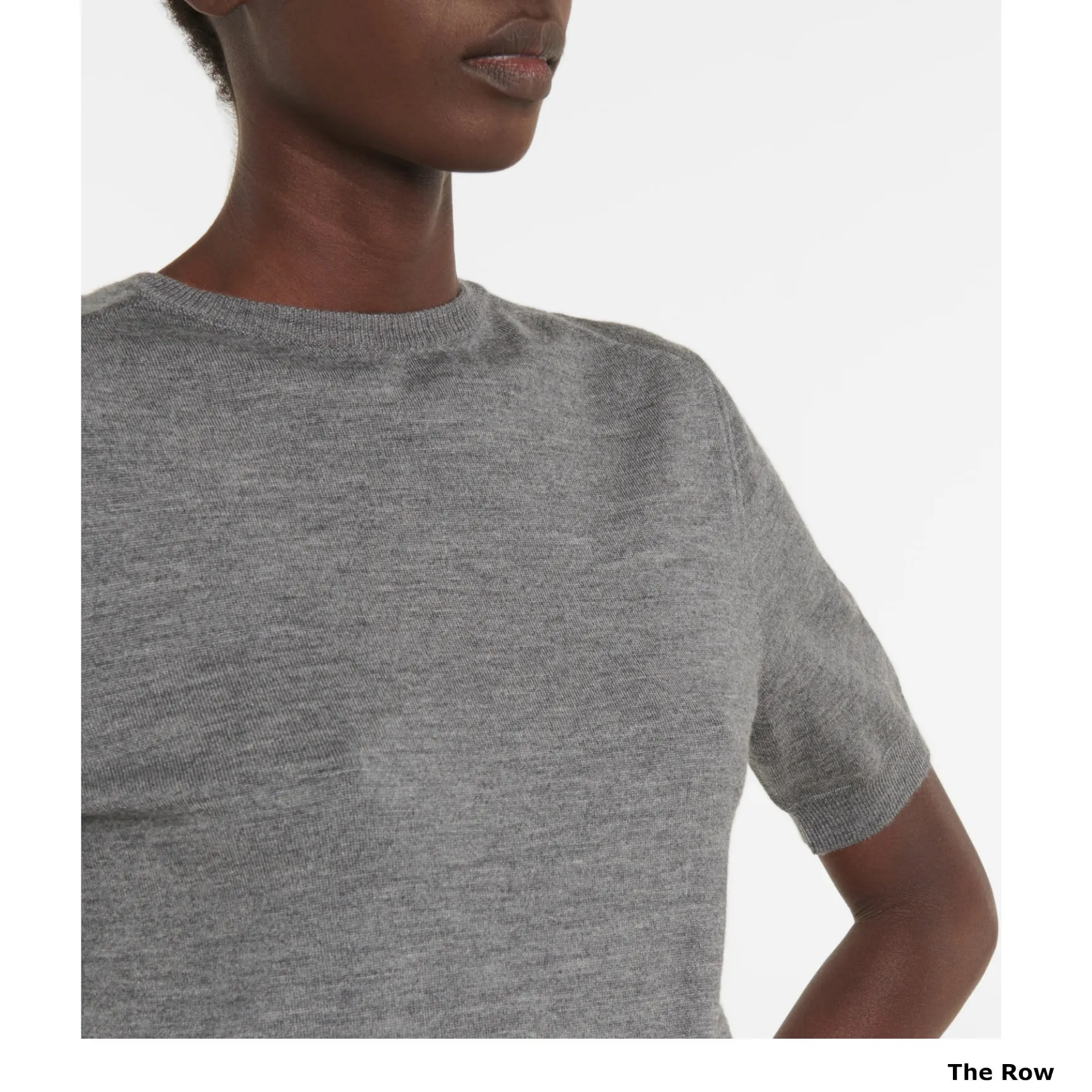 The Row  |Crew Neck Wool Silk Blended Fabrics Plain Medium