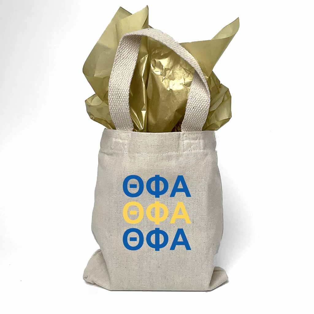 Theta Phi Alpha Sorority Greek Letters Mini Tote Gift Bag