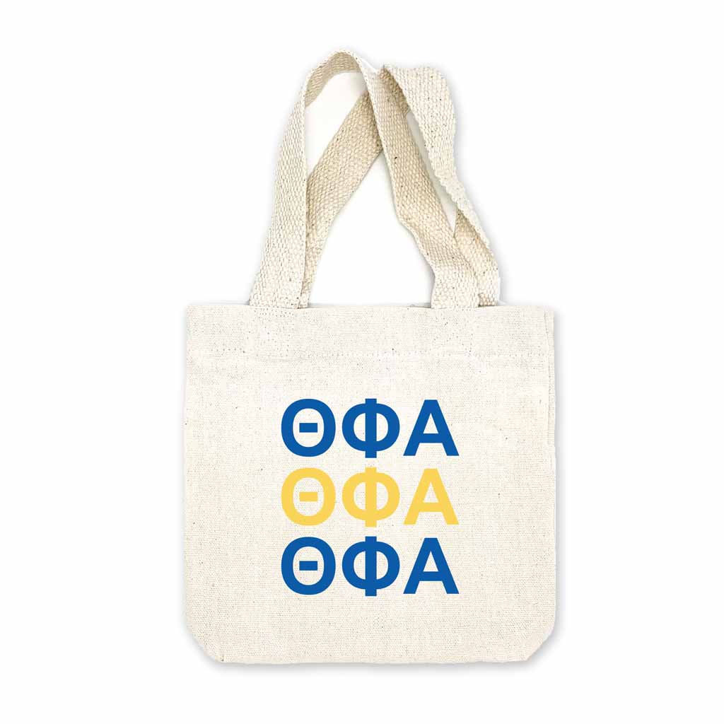 Theta Phi Alpha Sorority Greek Letters Mini Tote Gift Bag