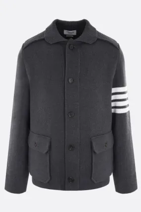 THOM BROWNE  |Cashmere Nylon Plain Cotton Designers Cardigans