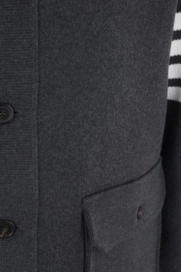 THOM BROWNE  |Cashmere Nylon Plain Cotton Designers Cardigans