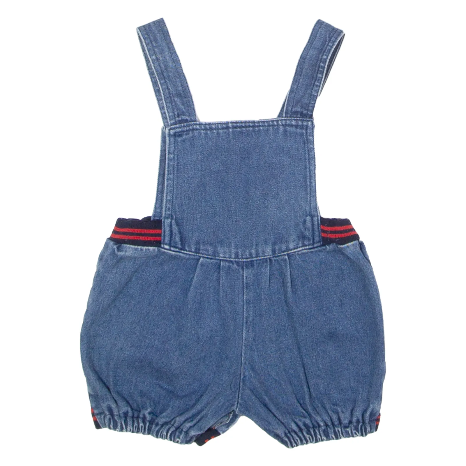 TOPWAY Girls Dungarees Blue Regular Denim 90s Patchwork ONE SIZE W22 L2