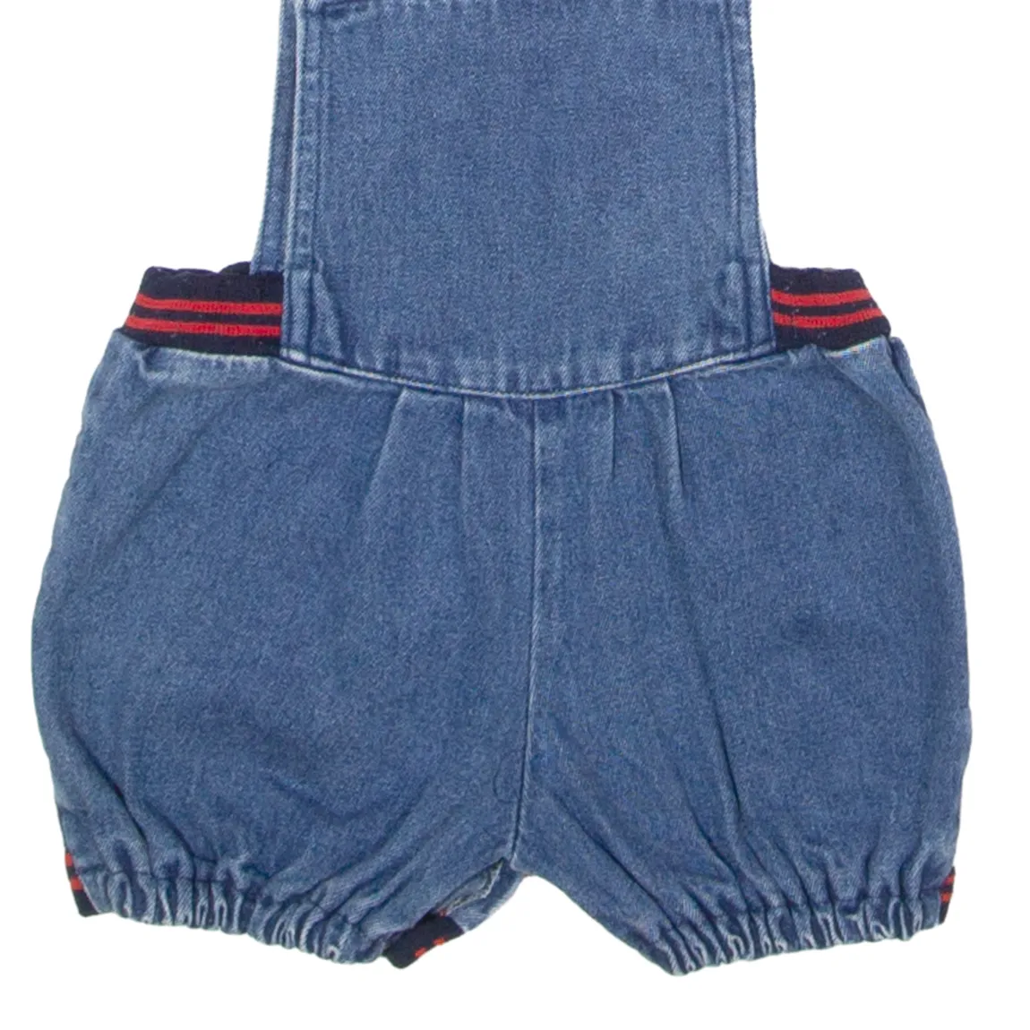 TOPWAY Girls Dungarees Blue Regular Denim 90s Patchwork ONE SIZE W22 L2