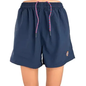 Tory Burch Sport Blue Drawstring High Rise Logo Running Athletic Short Size XS