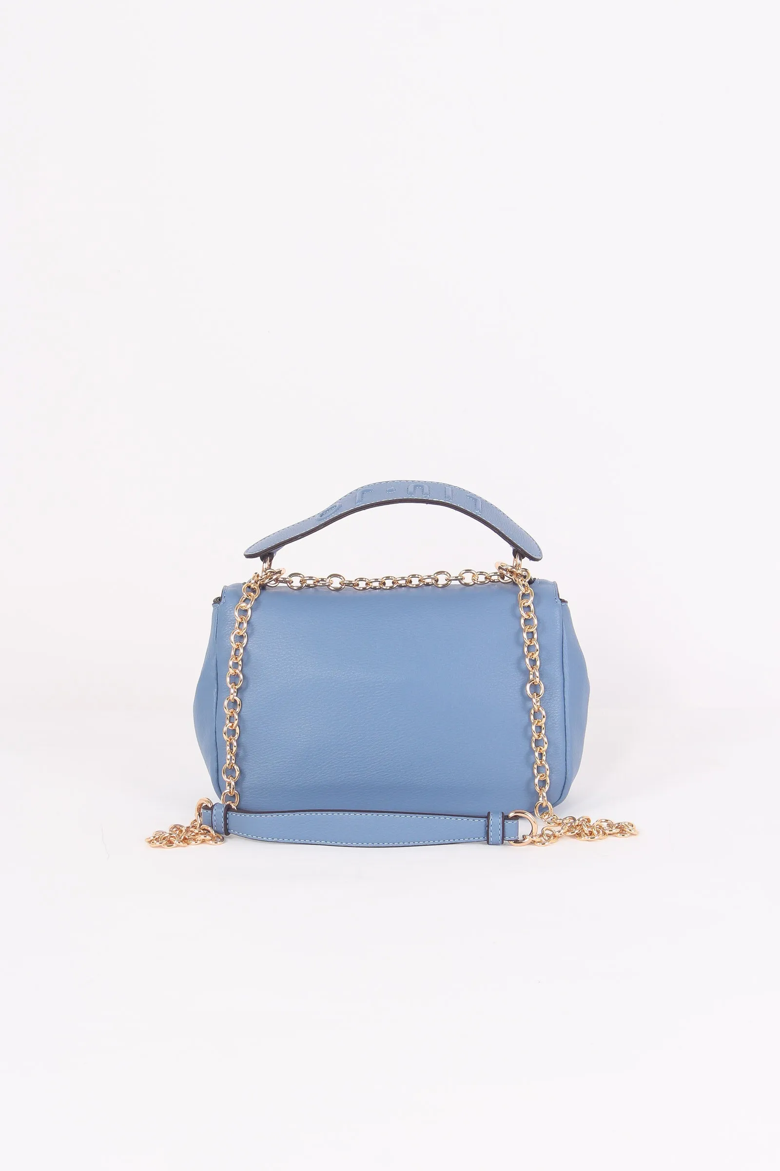 Tracolla Patta Strass Blue Denim