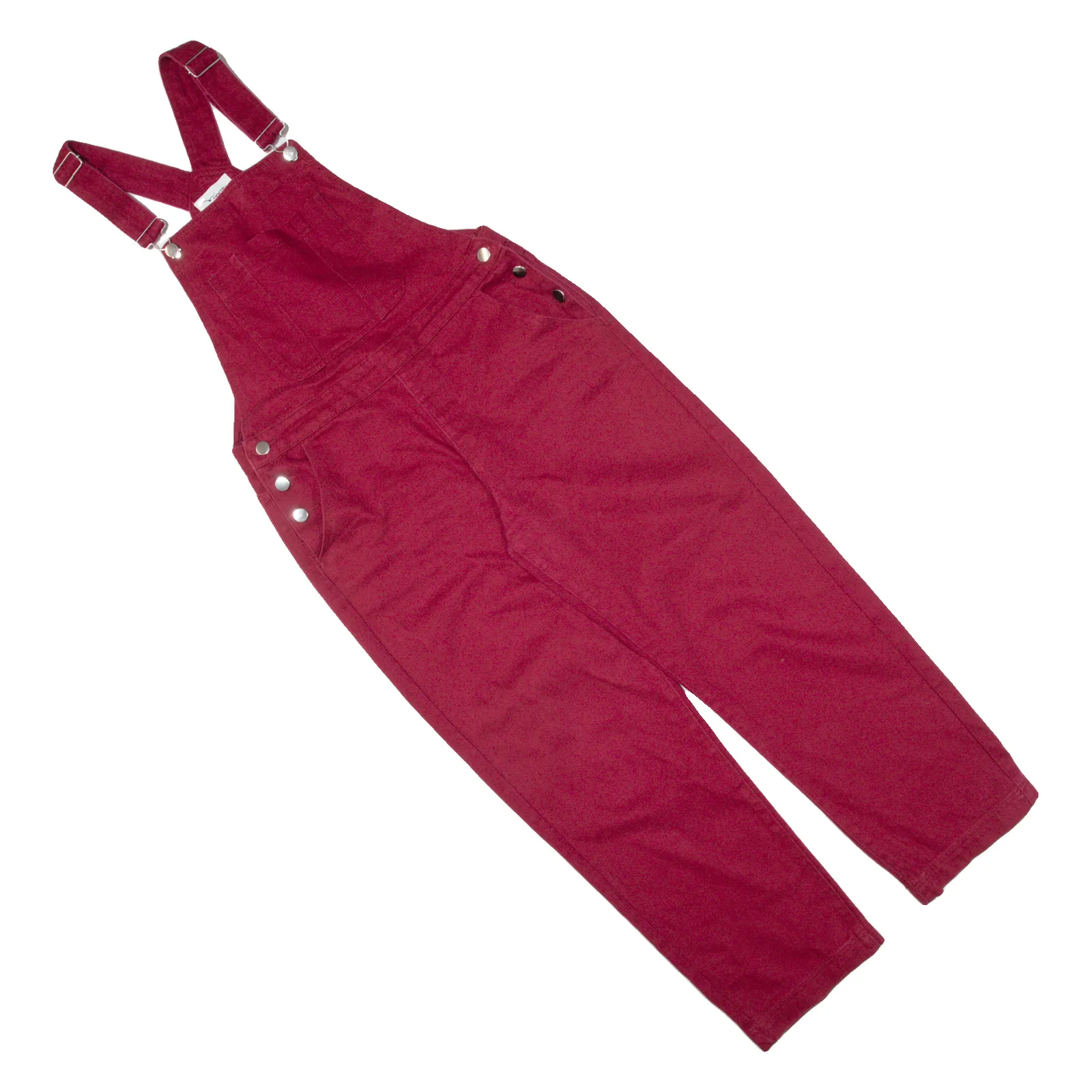 TWIN TIP Womens Dungarees Maroon Relaxed Denim S W32 L27