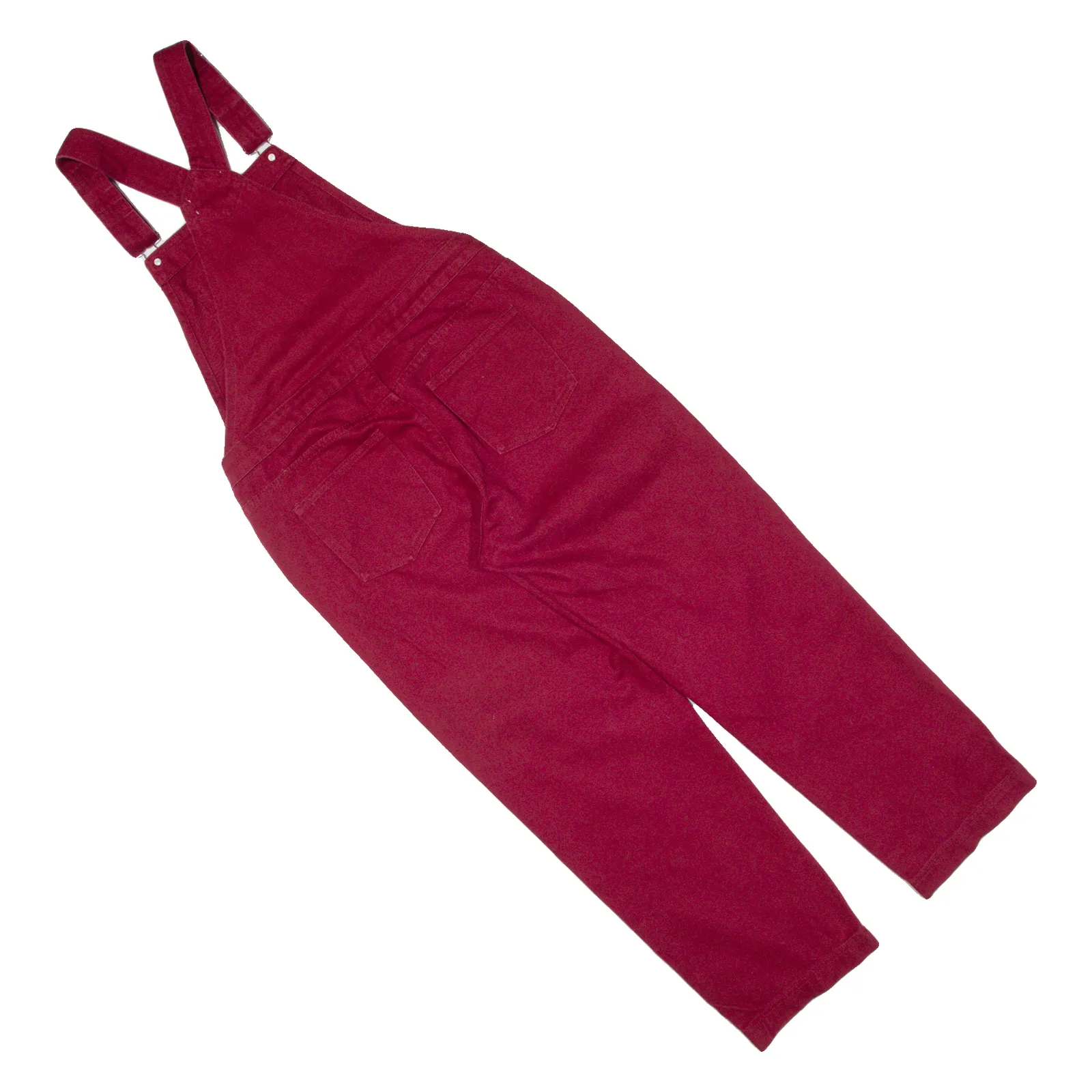 TWIN TIP Womens Dungarees Maroon Relaxed Denim S W32 L27