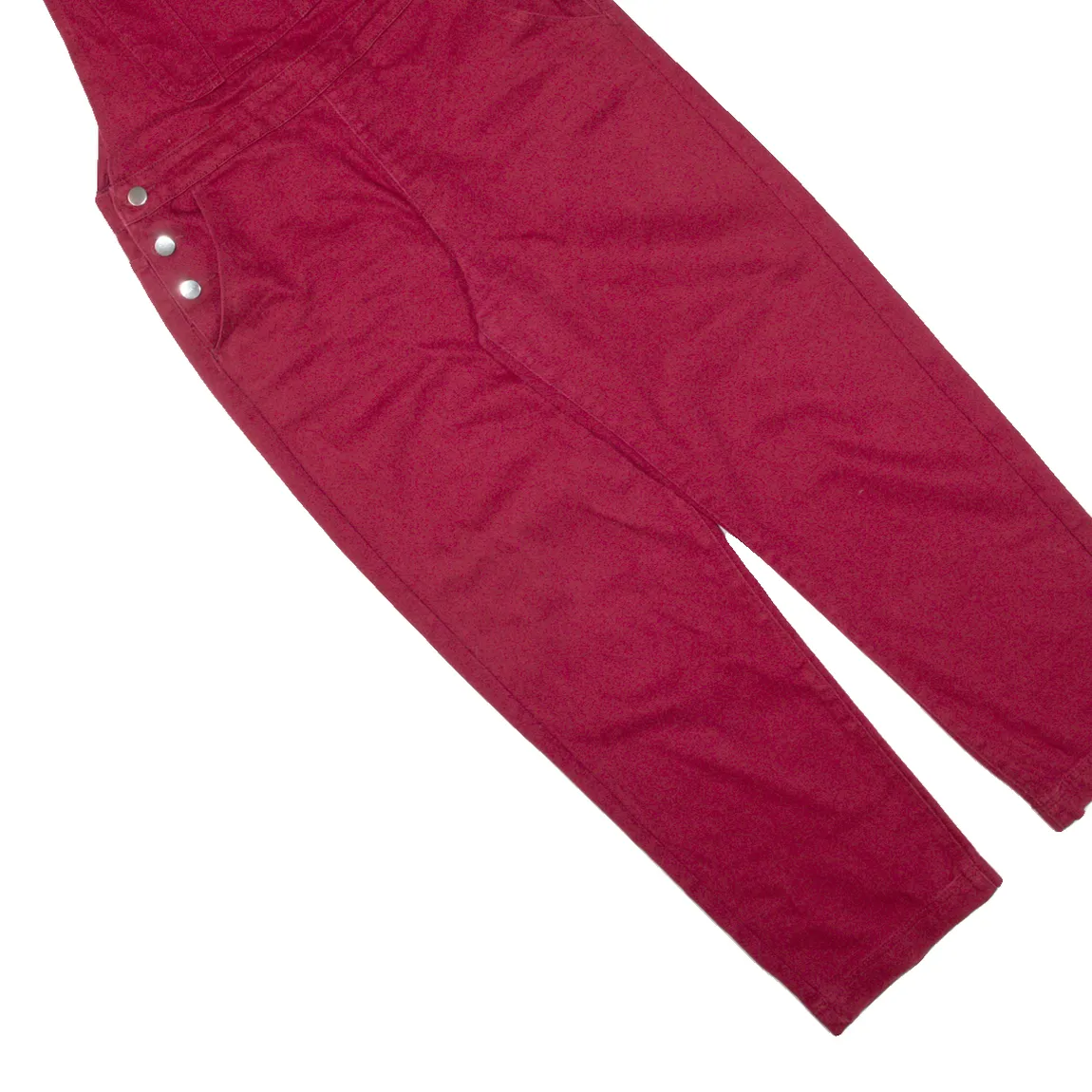 TWIN TIP Womens Dungarees Maroon Relaxed Denim S W32 L27