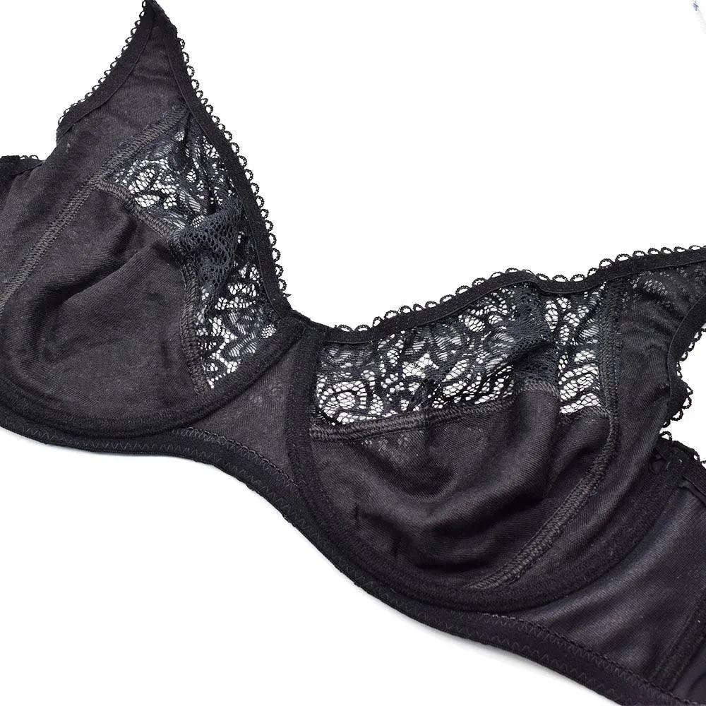 Ultra-Thin Lace Bras in Plus Sizes B to F Cup