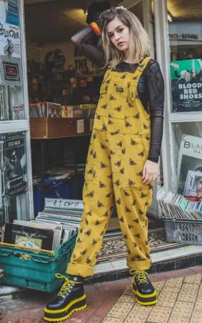 Unisex Bee Dungarees Corduroy