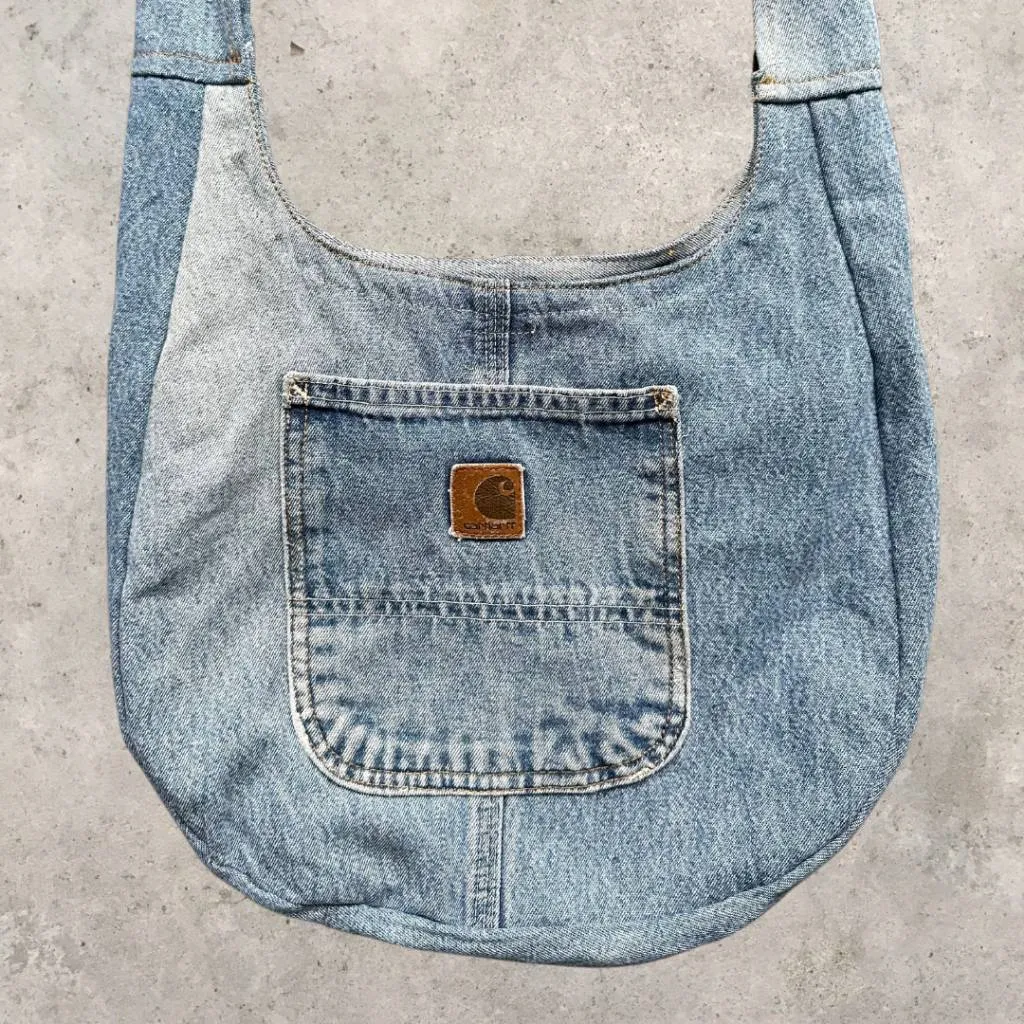 Upcycled Carhartt Denim Crossbody Sling Bag