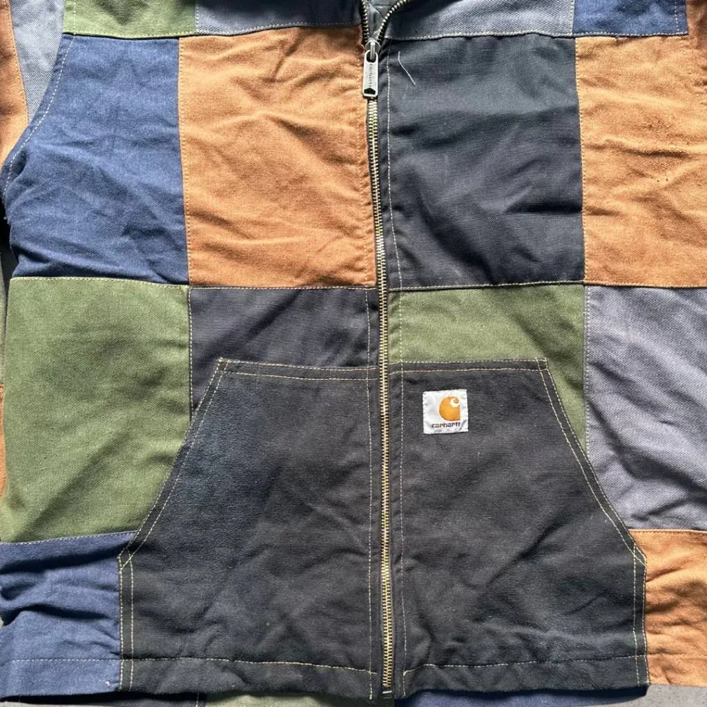 Upcycled Carhartt Patchwork Jacket - Detroit Collar