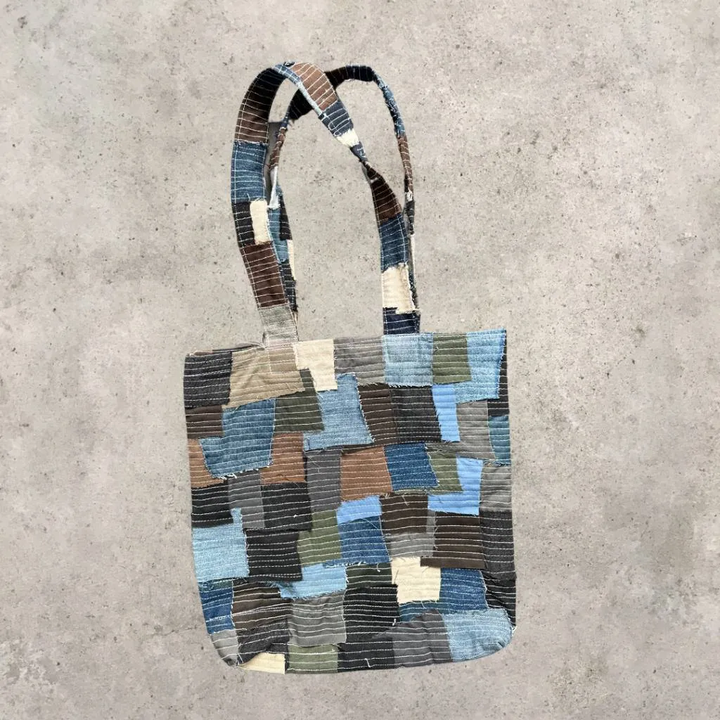 Upcycled Carhartt Patchwork Stitch Overlay Tote Bag