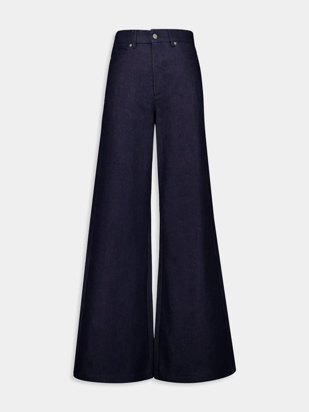 Uranus Embroidered High-Rise Flared Jeans