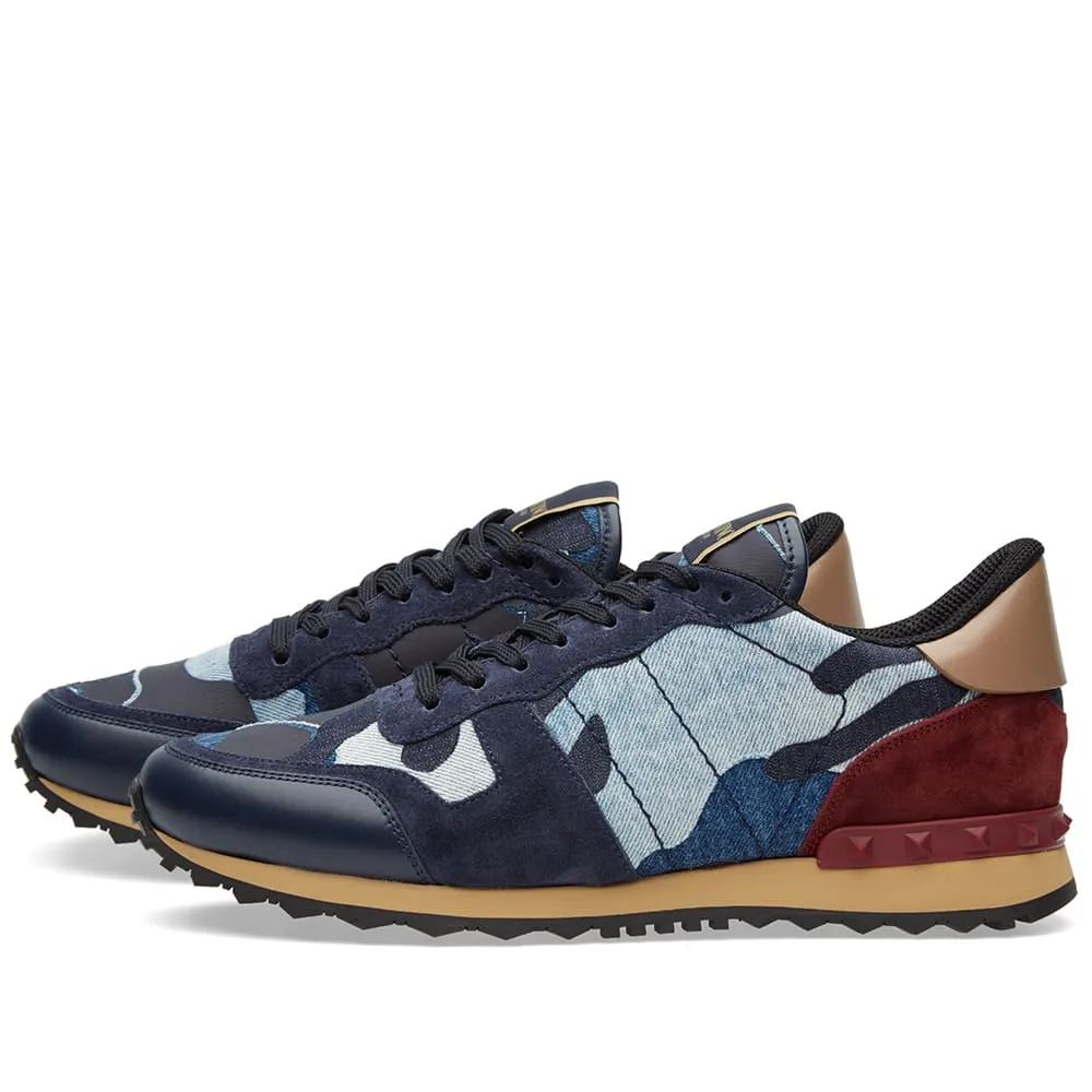 Valentino Rockrunner SneakerIndigo & Stonewash Denim