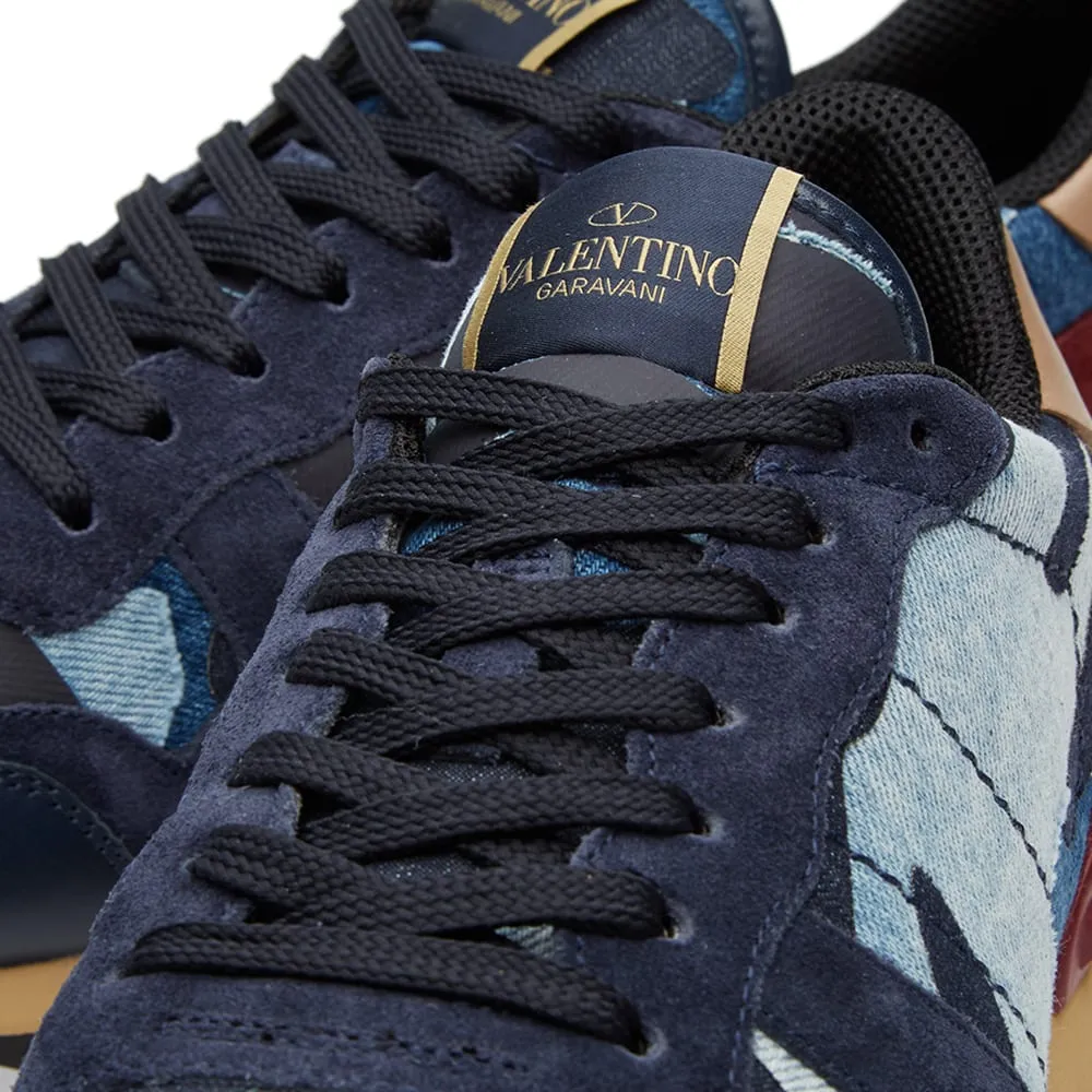 Valentino Rockrunner SneakerIndigo & Stonewash Denim