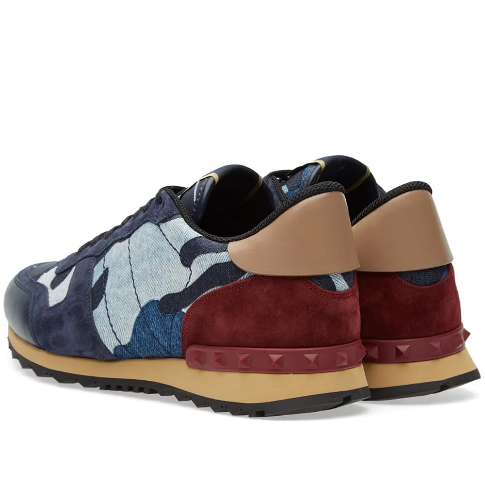 Valentino Rockrunner SneakerIndigo & Stonewash Denim