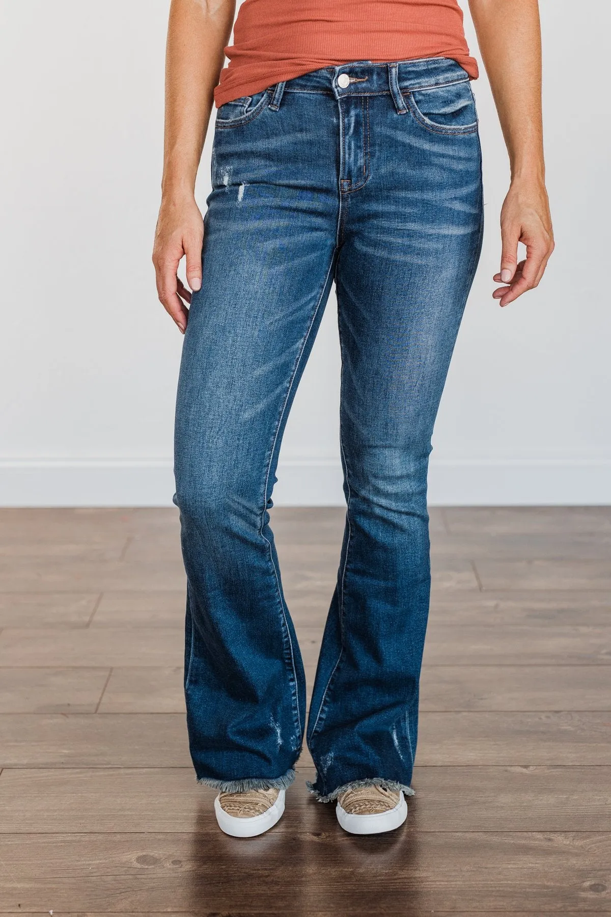 Vervet Mid-Rise Flare Jeans- Whitney Wash