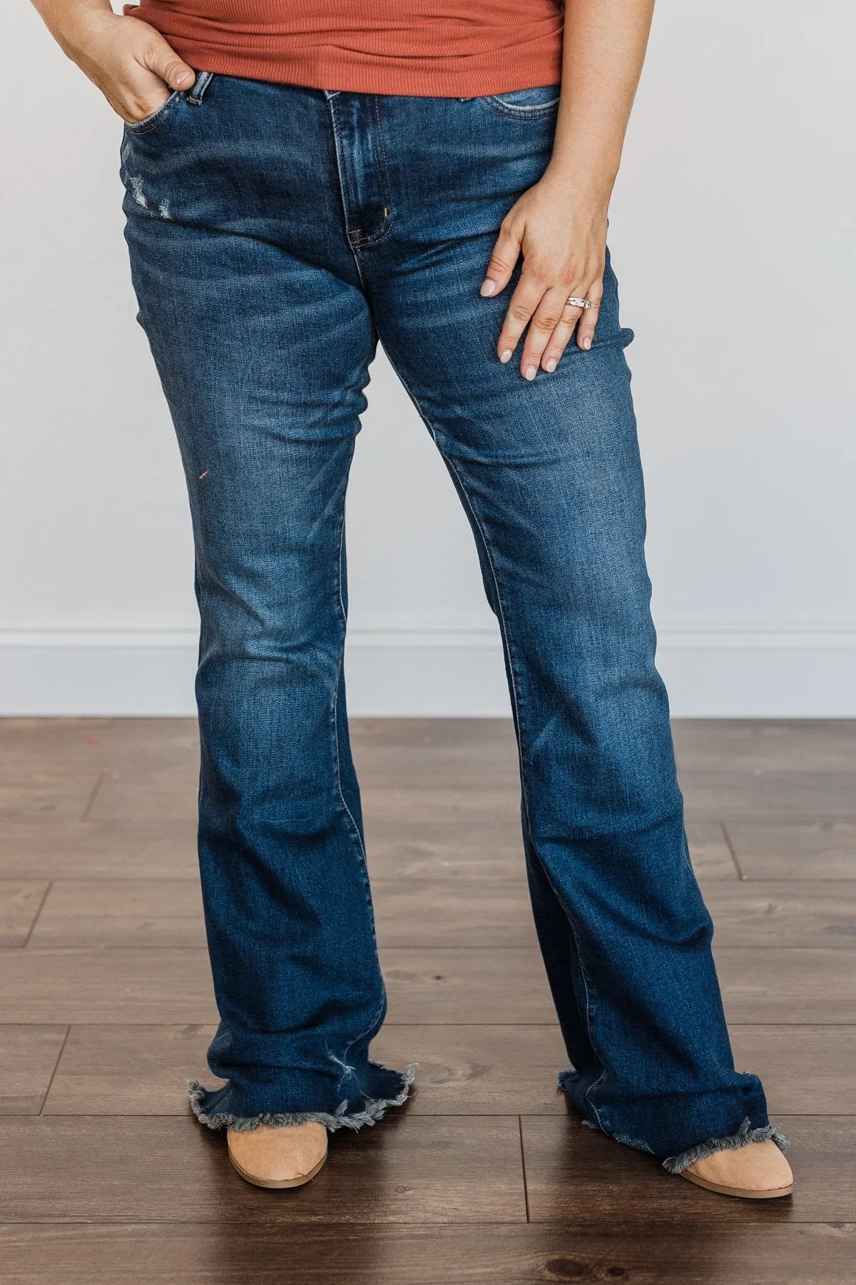 Vervet Mid-Rise Flare Jeans- Whitney Wash