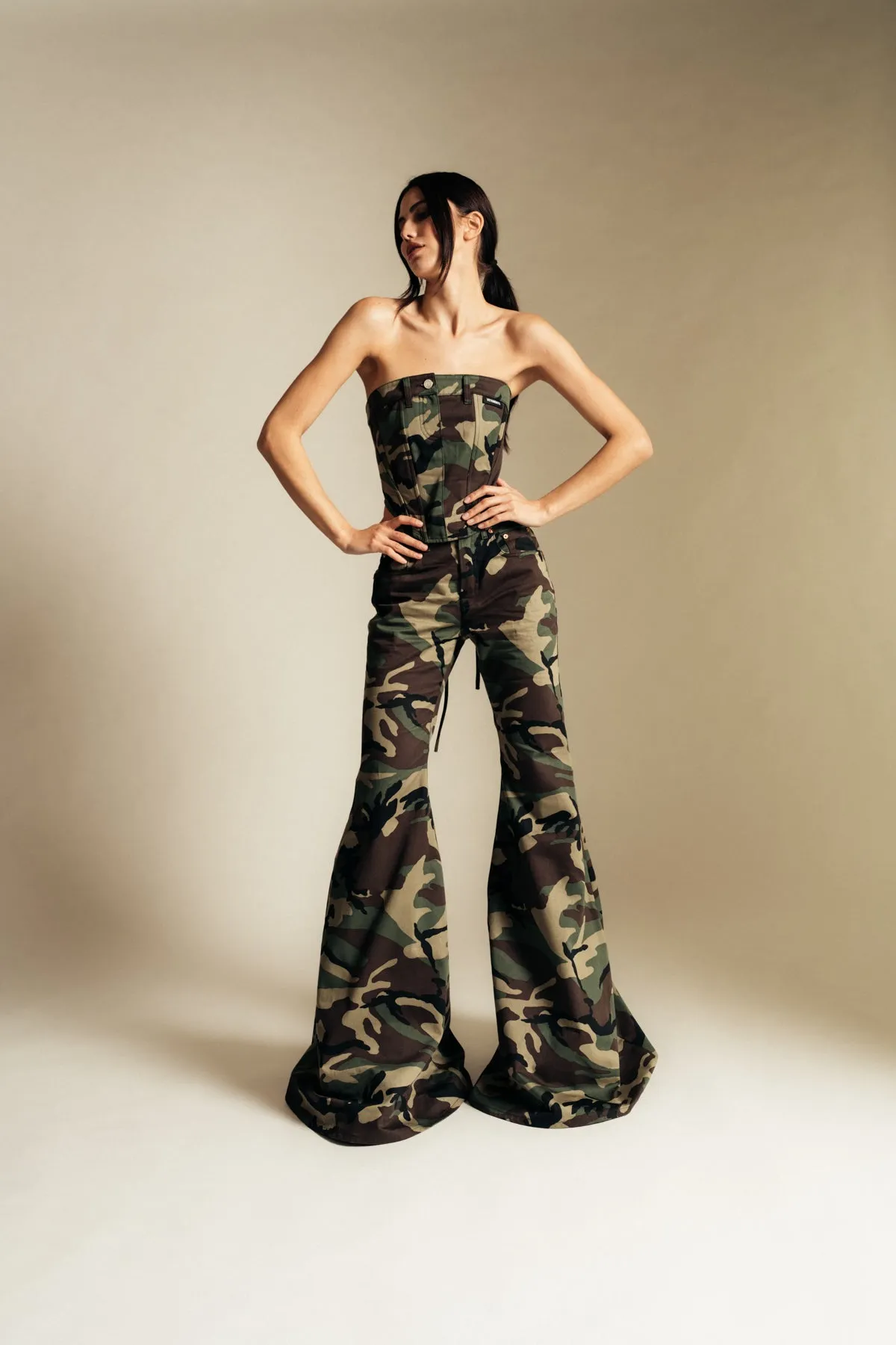 VETEMENTS | CAMO EXTREME FLARE PANTS