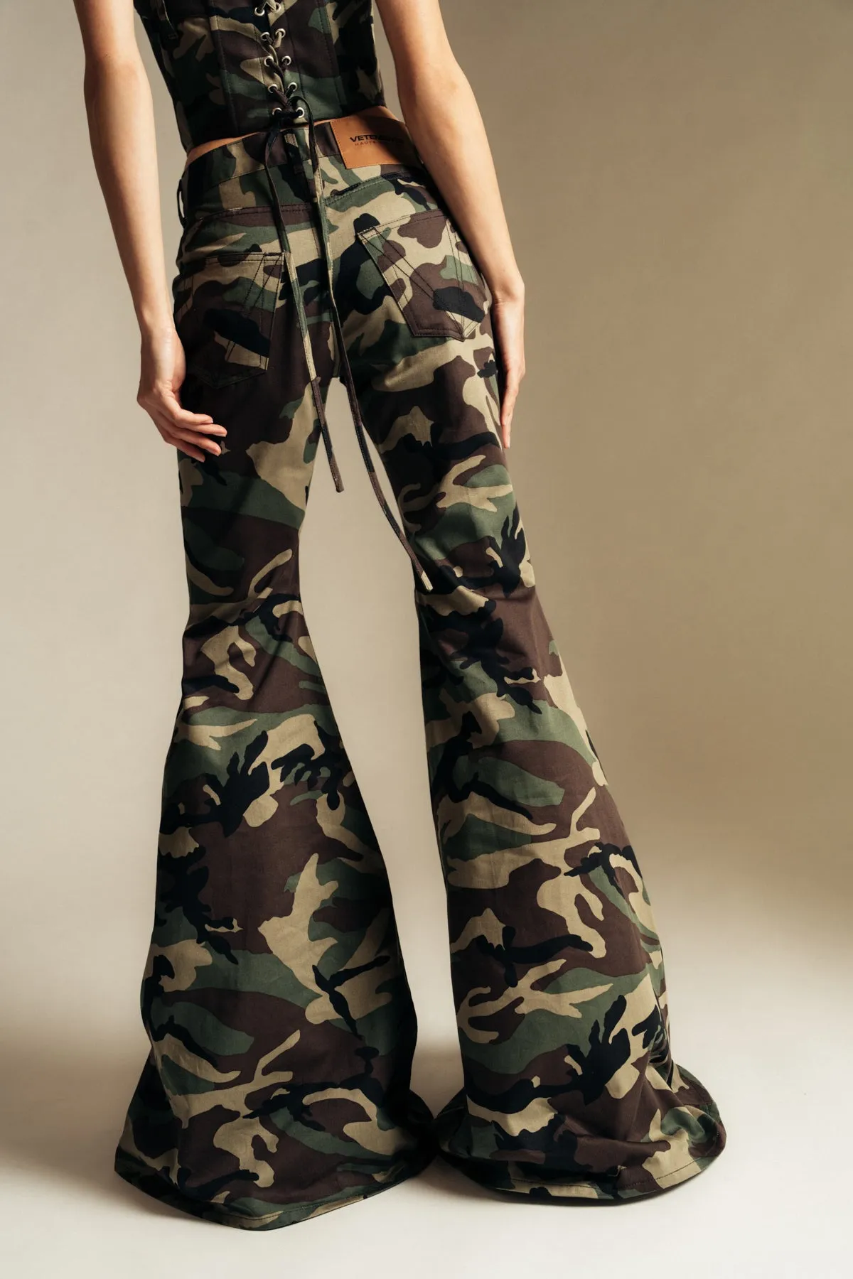 VETEMENTS | CAMO EXTREME FLARE PANTS