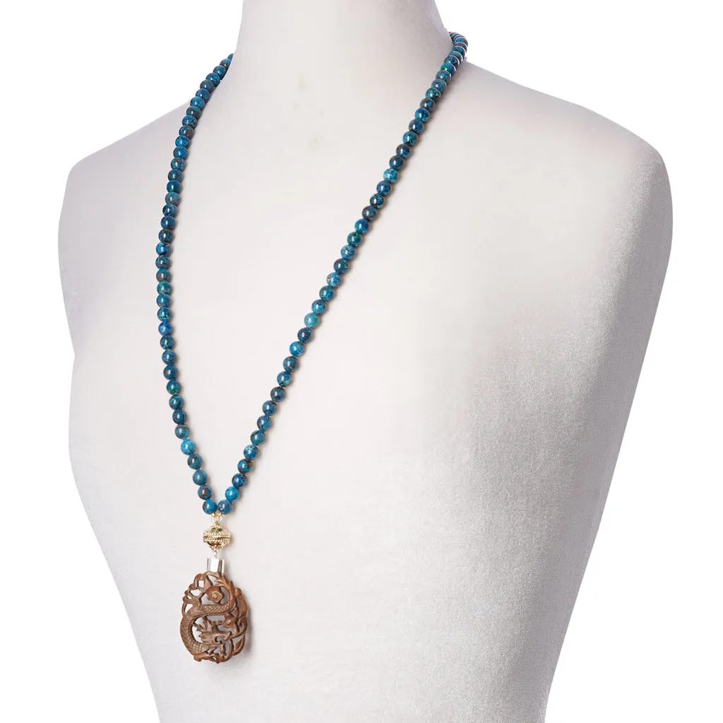 Victoire Chrysocola 8mm Double Strand Necklace