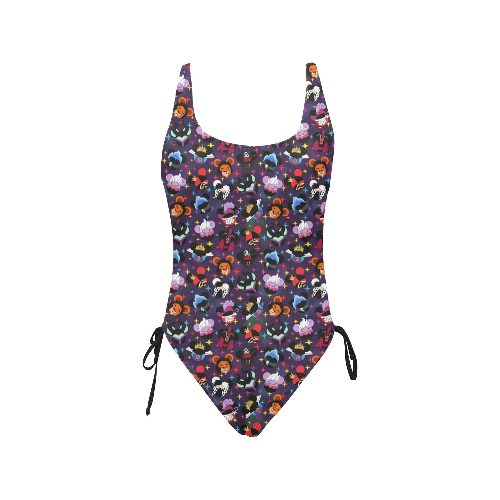 Villains Drawstring Side Women's One-Piece Swimsuit