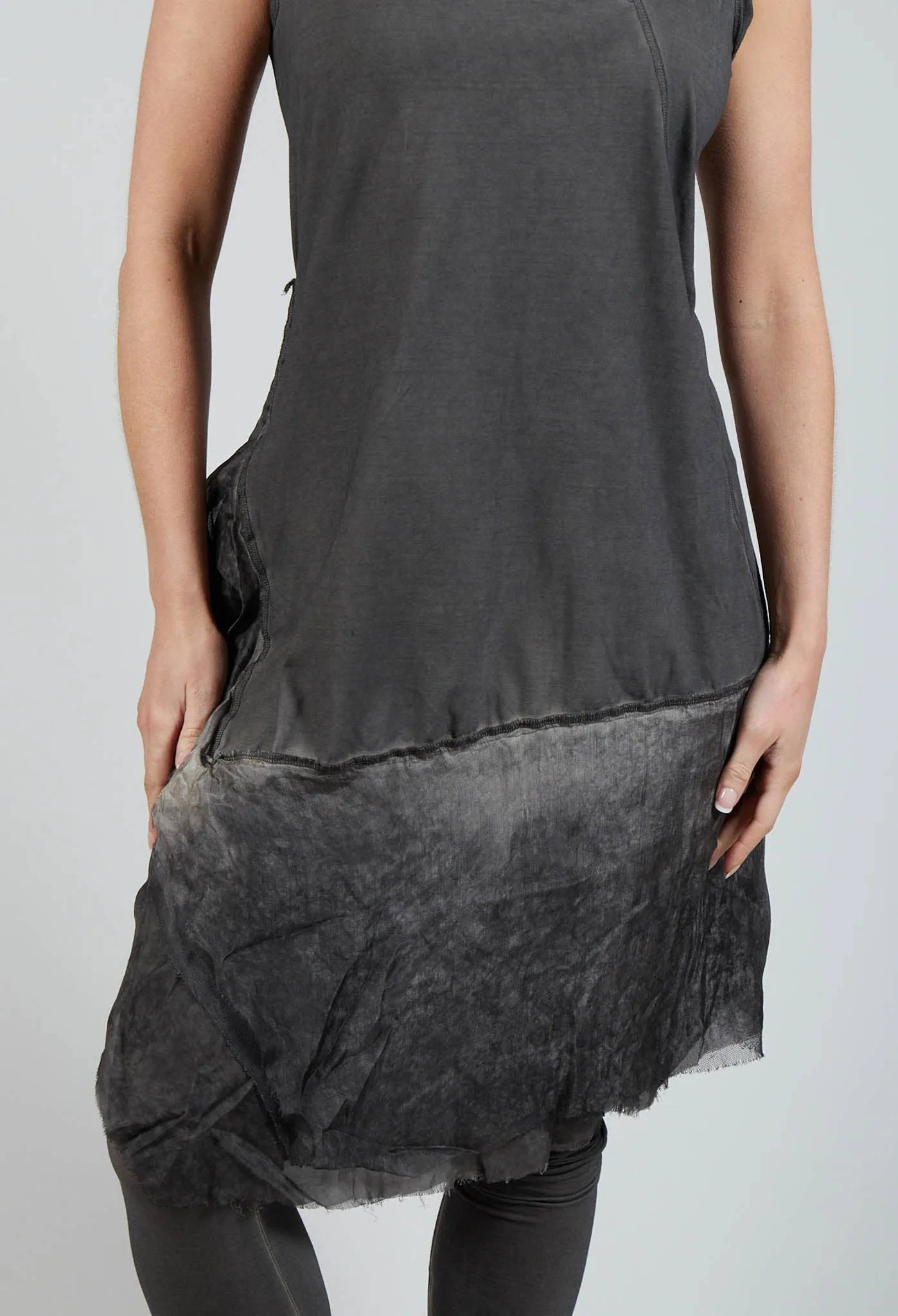 Waterfall Dress in Coal Cloud