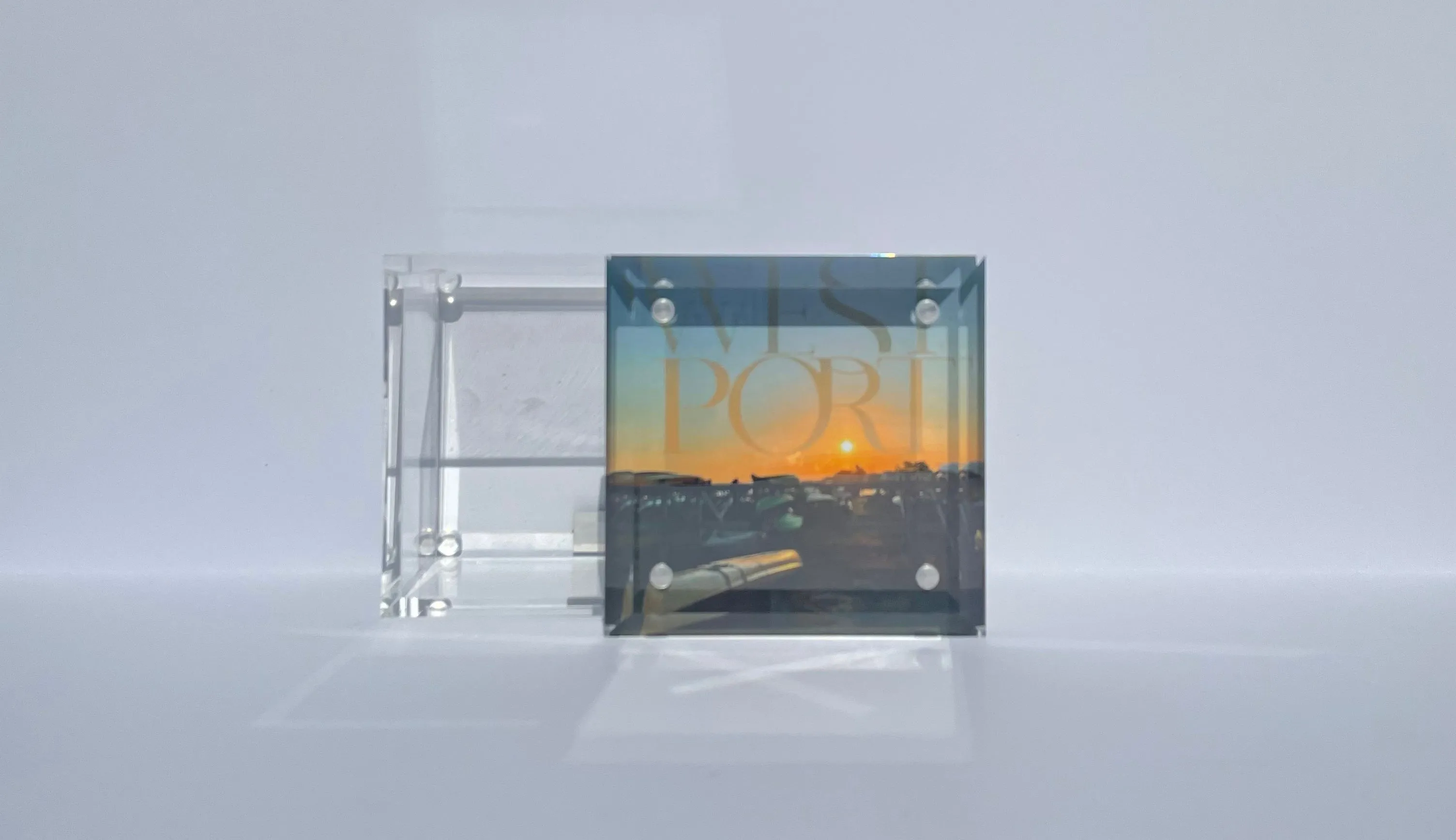 WESTPORT CT. - ENJOY THE NOW Lucite Photo Box - 4x4