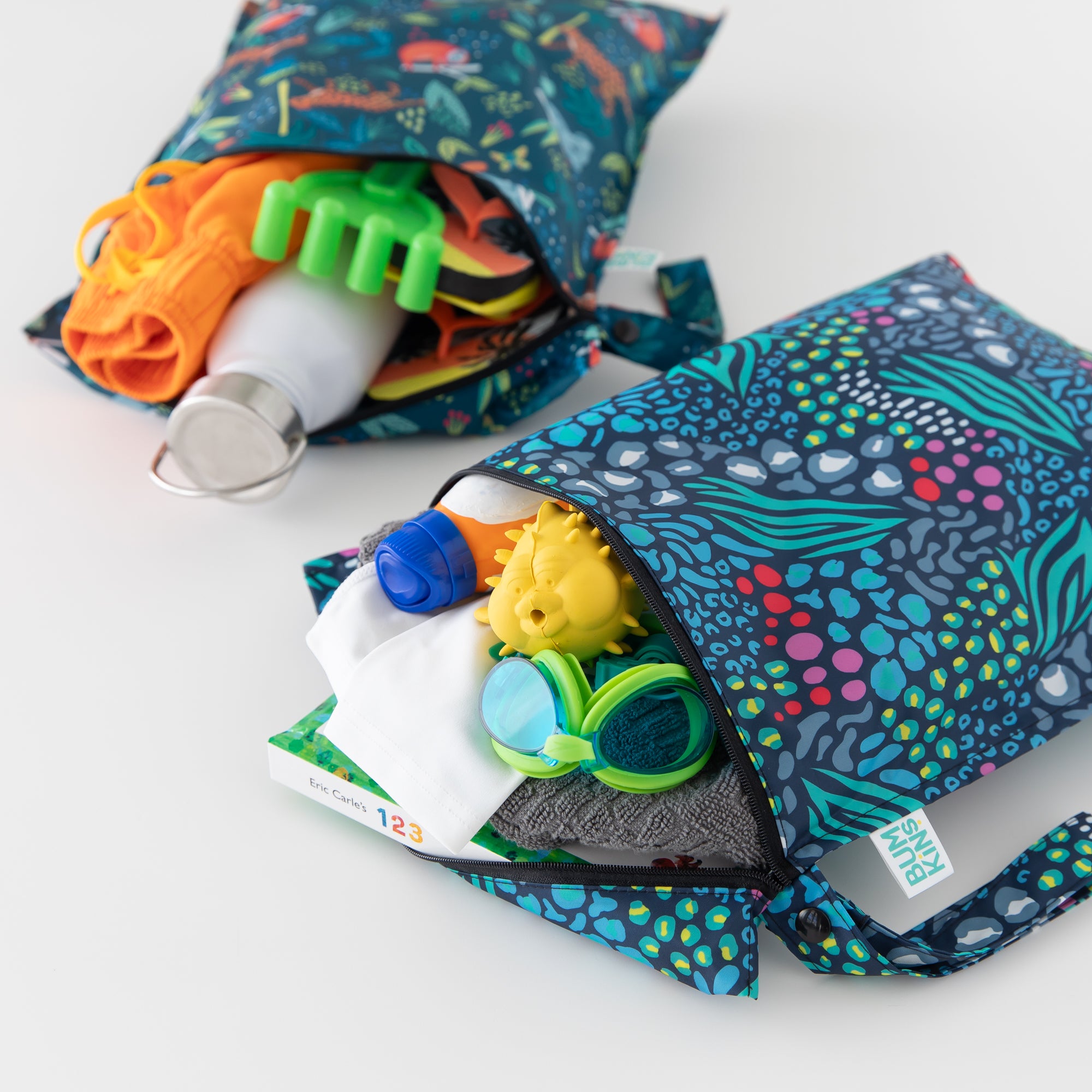 Wet Bag 2 Pack: Jungle + Animal Prints