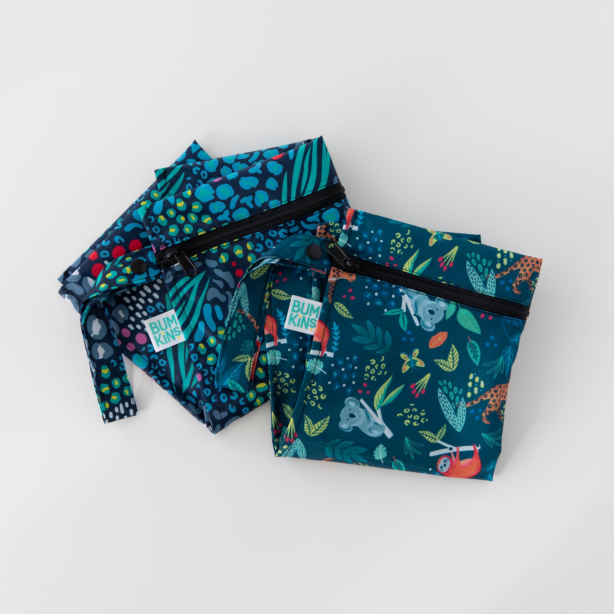 Wet Bag 2 Pack: Jungle + Animal Prints