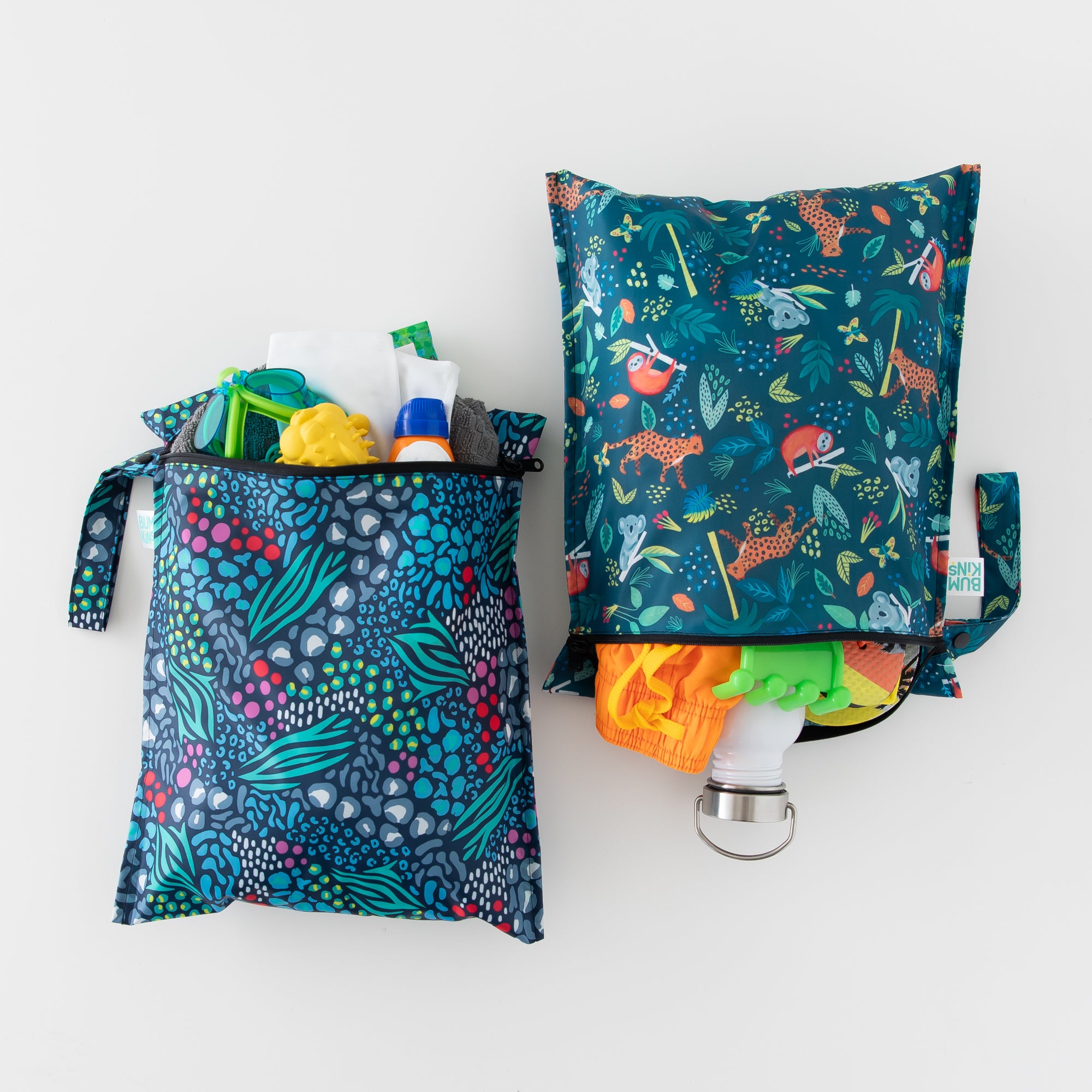 Wet Bag 2 Pack: Jungle + Animal Prints