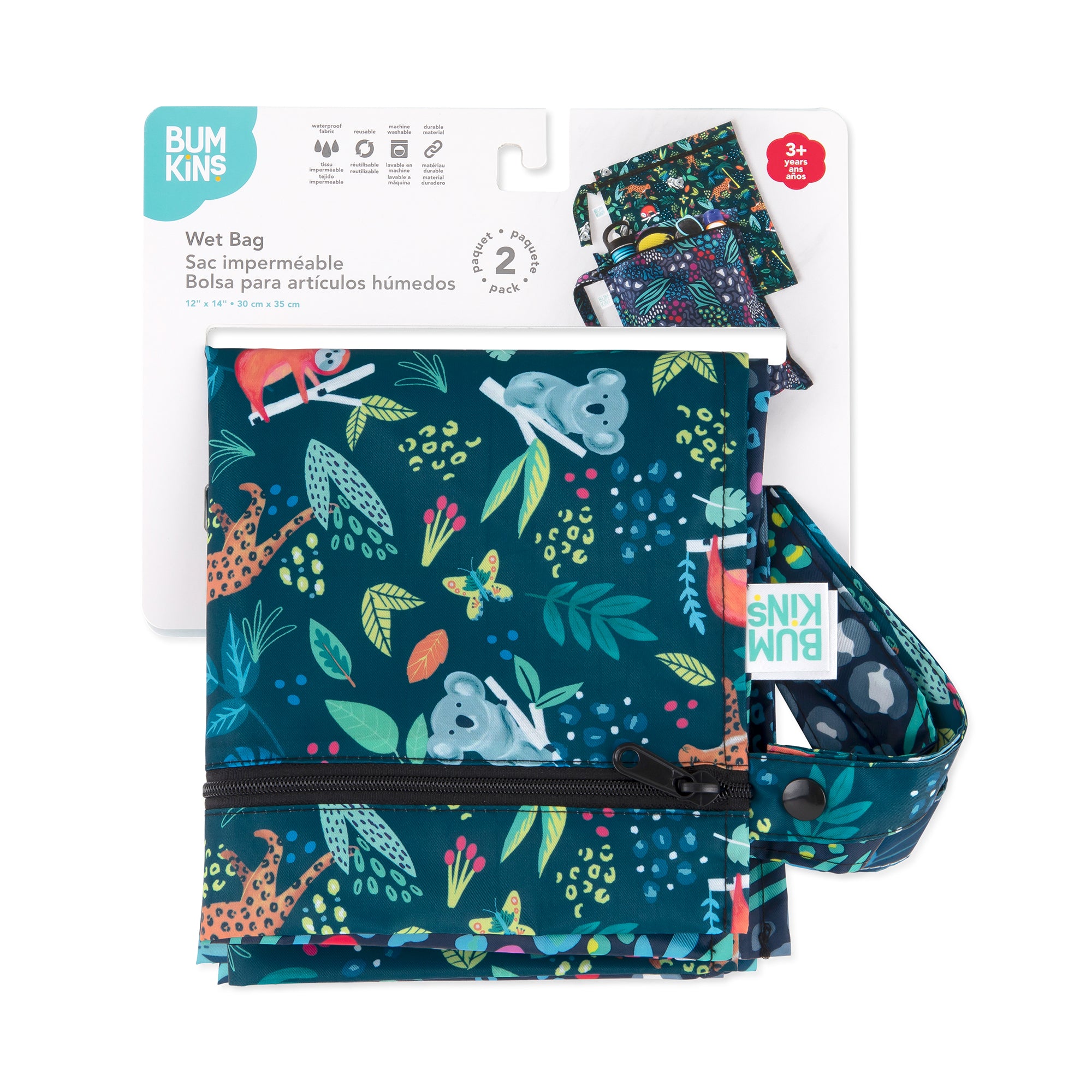 Wet Bag 2 Pack: Jungle + Animal Prints