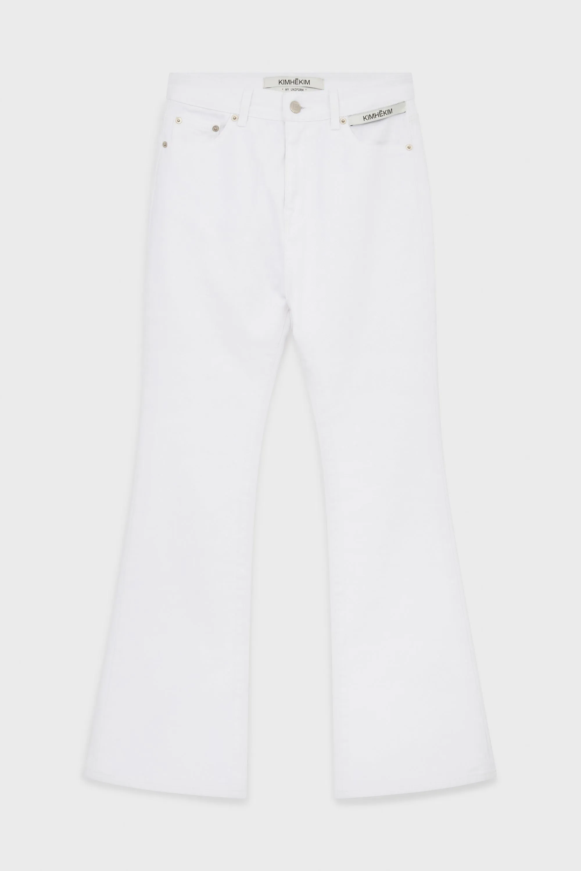 WHITE FLARED JEANS