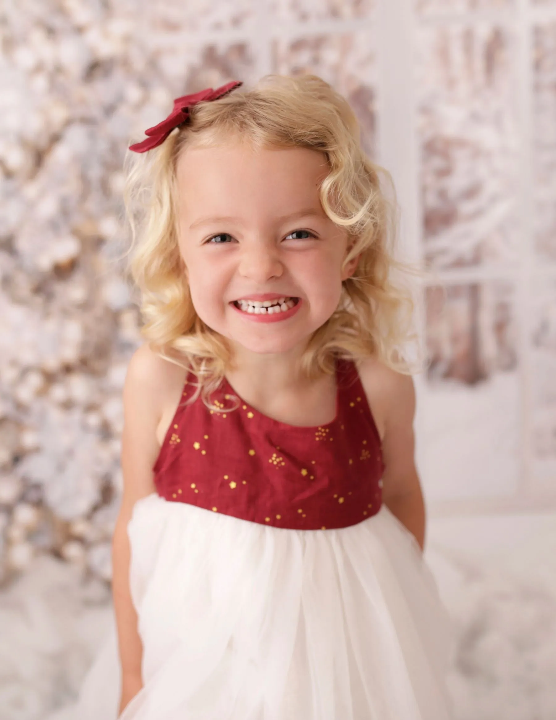 Willa Linen Tutu Dress - Golden Stars