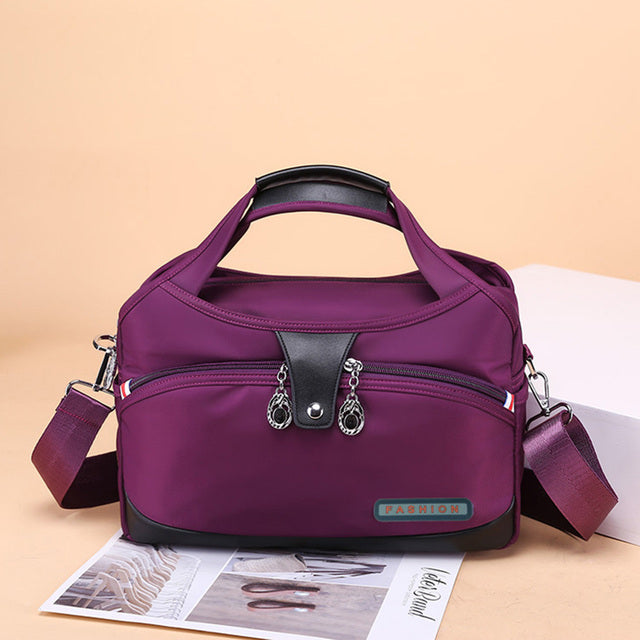 Women Crossbody Bags Large-Capacity Oxford Cloth Sling Crossbody Bag Waterproof Anti-Theft Female Travel Shopper Mommy Hand Bag 