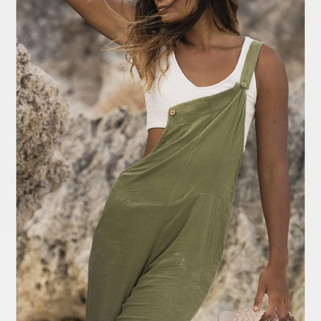 Womens Beachside Love Dungarees