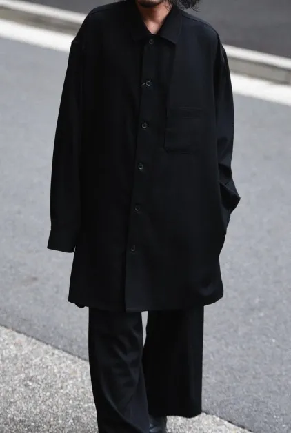 Yohji Yamamoto  |Unisex Wool Street Style Plain Designers Shirts