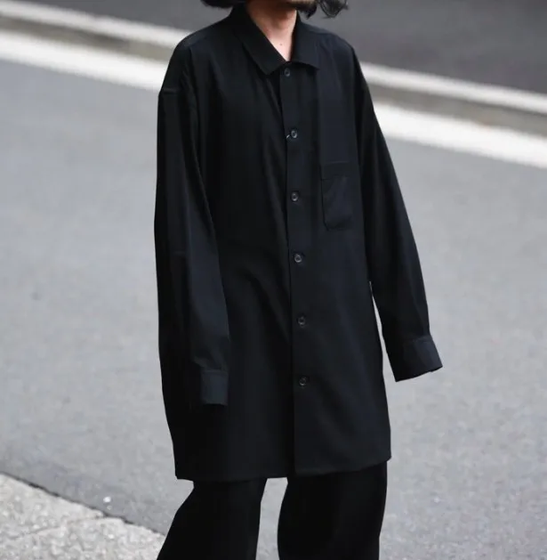 Yohji Yamamoto  |Unisex Wool Street Style Plain Designers Shirts