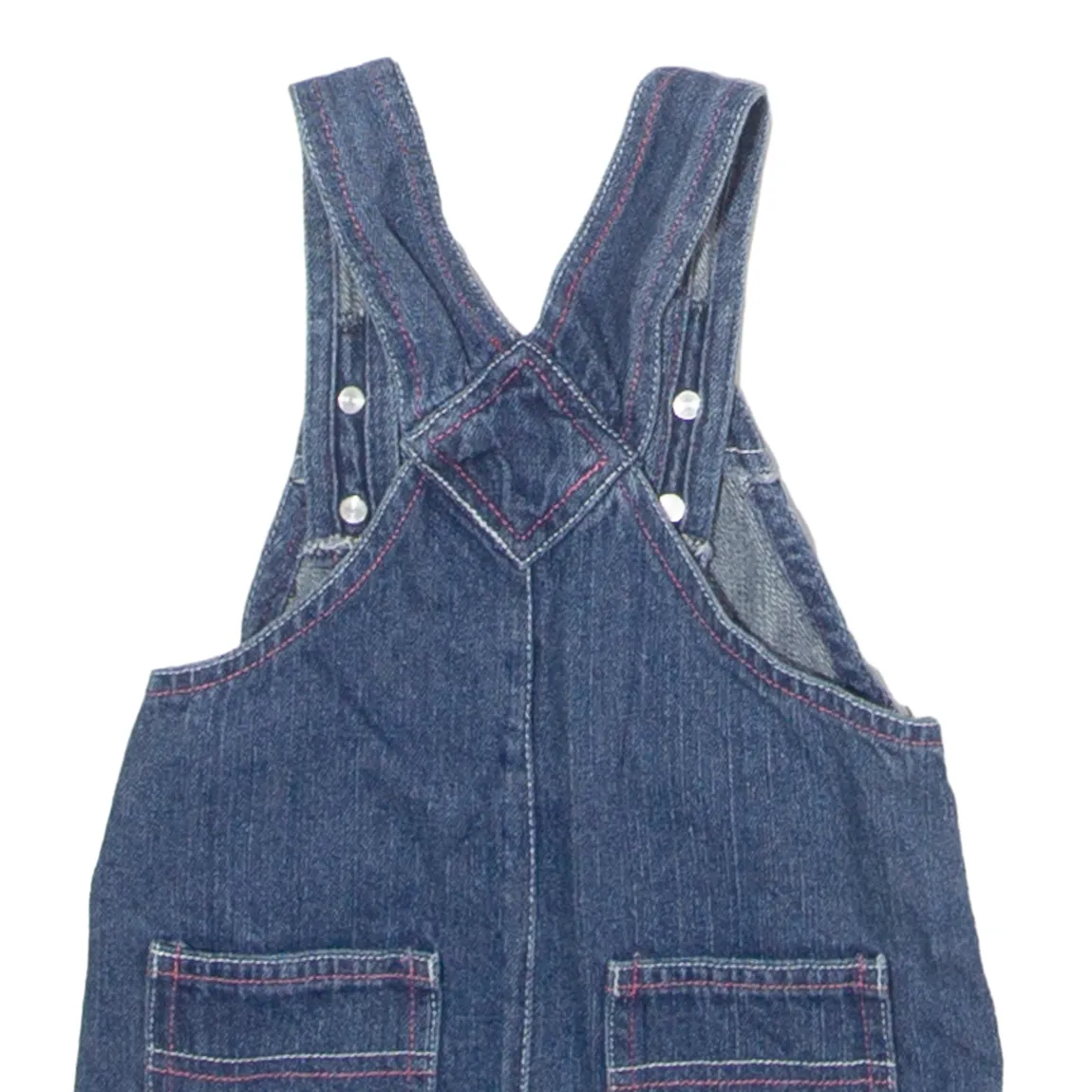 YOUNG HEARTS Girls Dungarees Blue Regular Denim 90s 2-3Y W20 L1