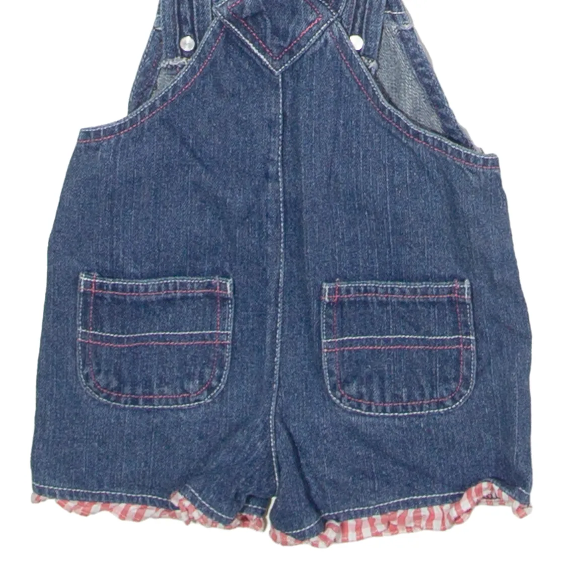 YOUNG HEARTS Girls Dungarees Blue Regular Denim 90s 2-3Y W20 L1